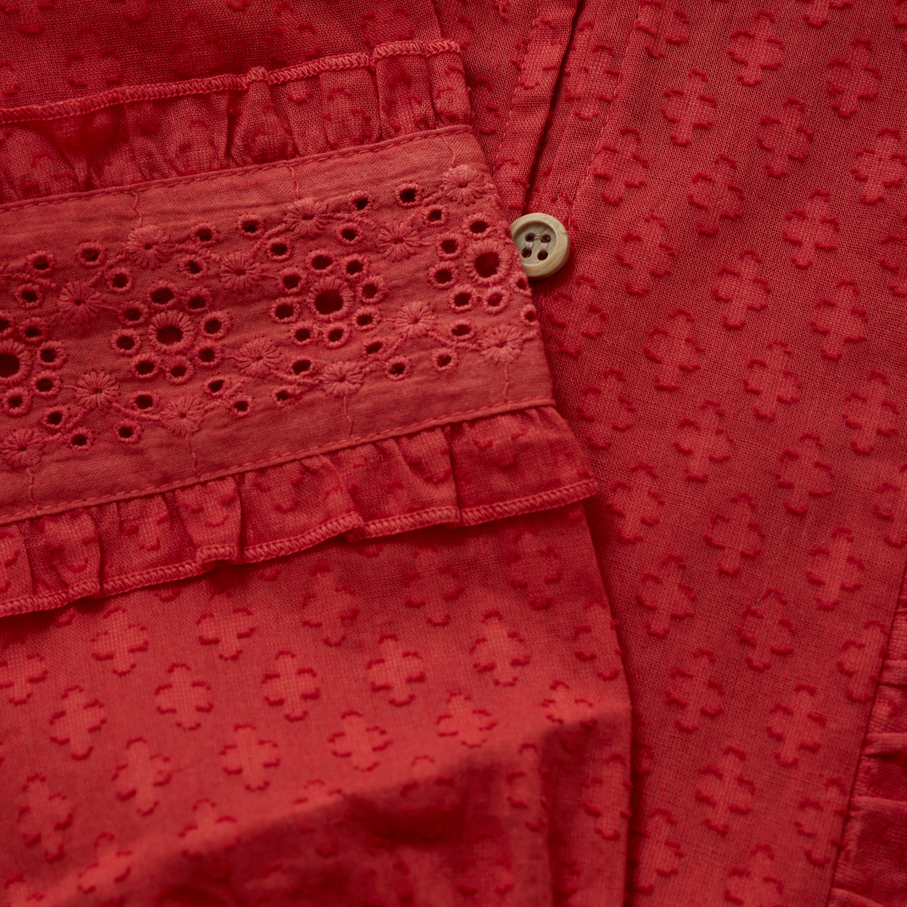 DAILY7 Shirt Longsleeve Ruffle - Baked Apple detail