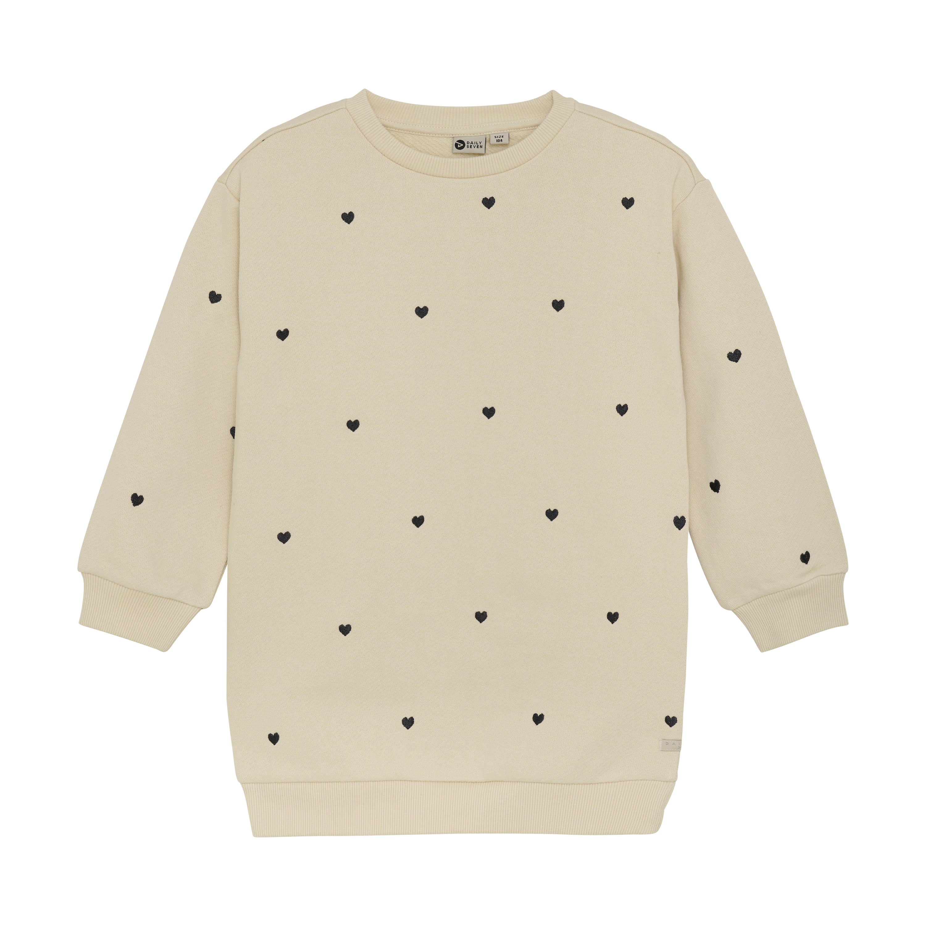 DAILY7 Sweatdress Longsleeve - Sand voorzijde