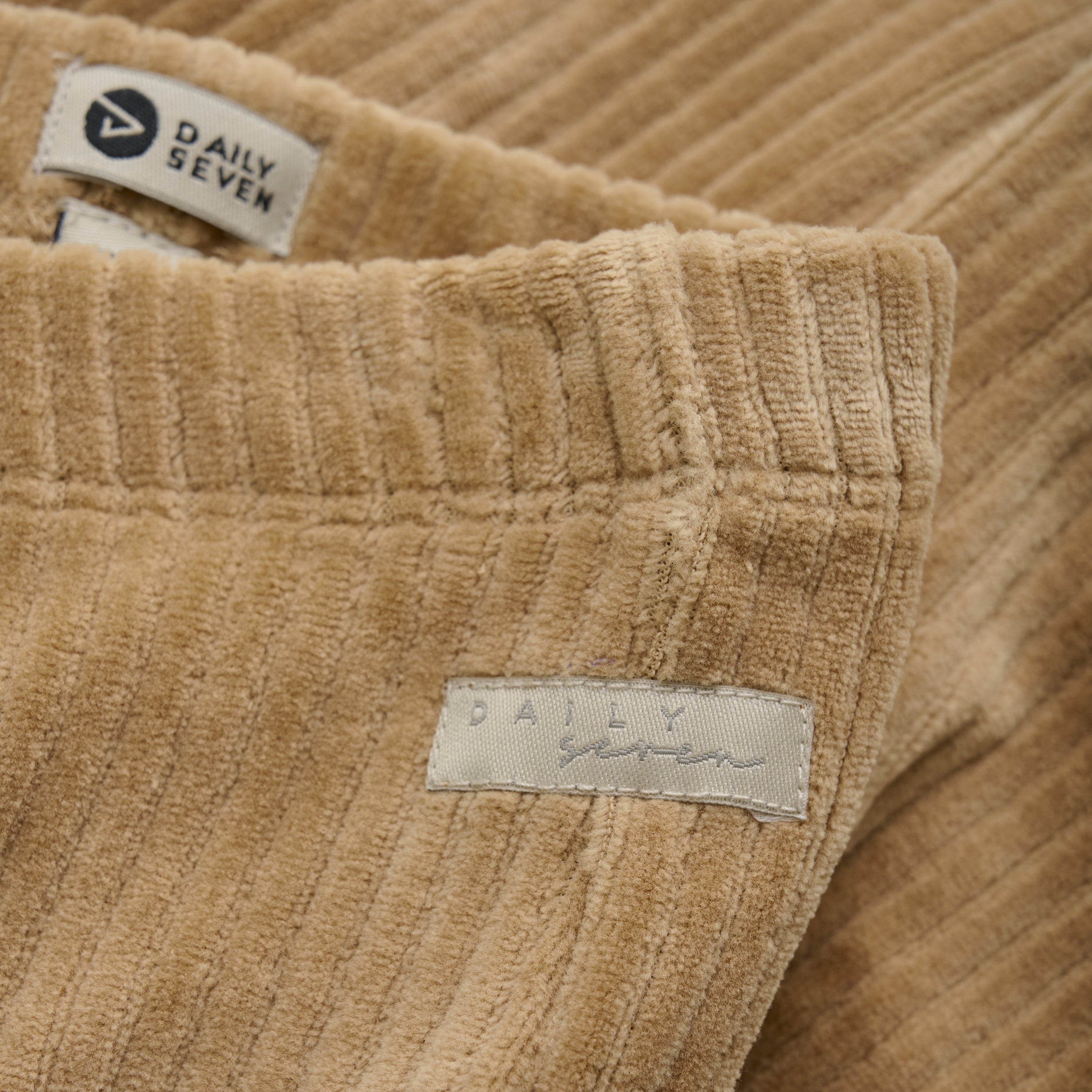 DAILY7 Flared Velvet Pants - Sand detail