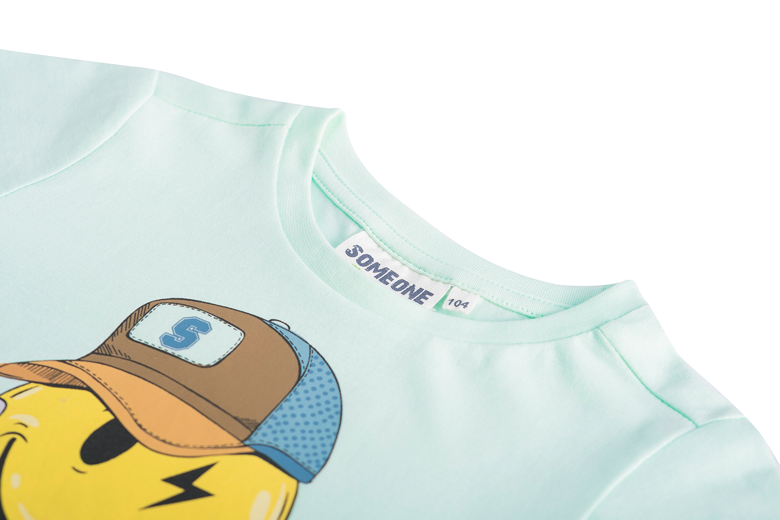 Someone T-Shirt Aaron-SB-02-D smiley voorzijde detail