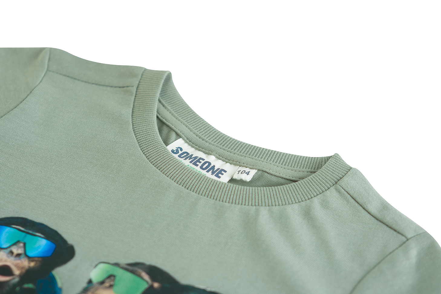 Someone T-Shirt Archie-SB-02-J wielrennen aap print voorzijde detail