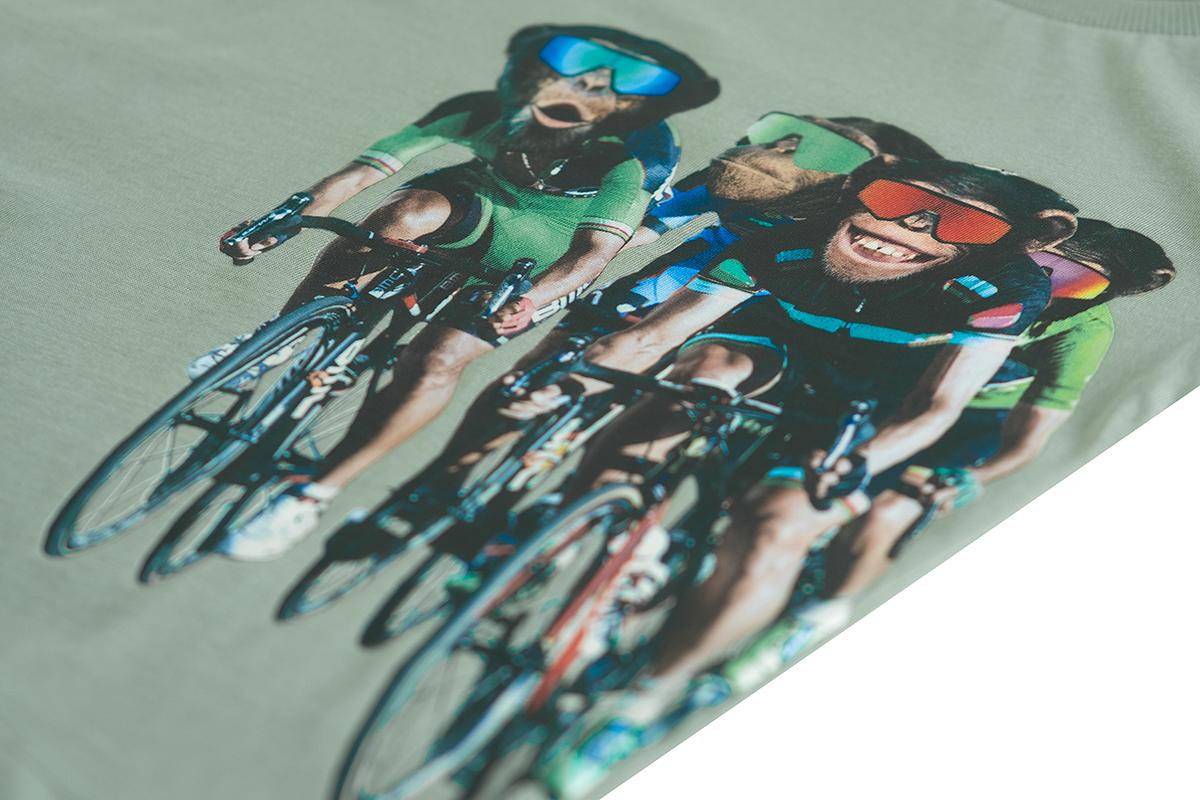 Someone T-Shirt Archie-SB-02-J wielrennen aap print detail