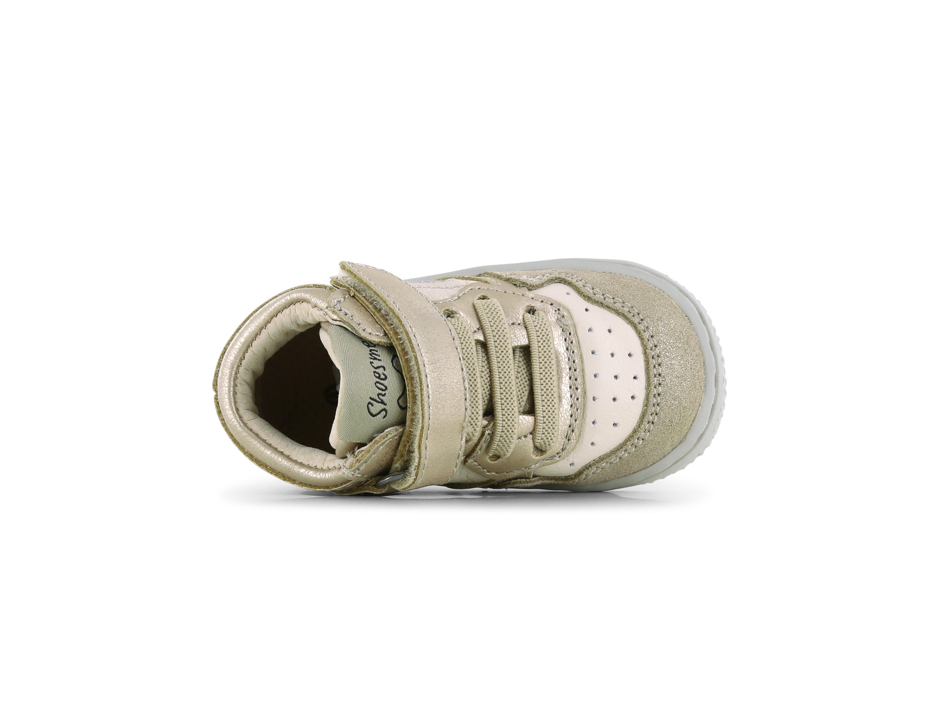 Shoesme Beige-Goud Basket Sneakertje bovenaanzicht