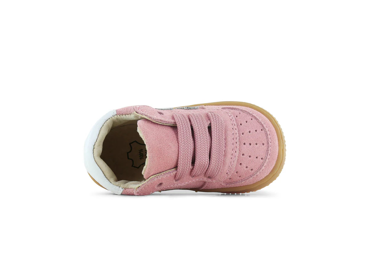 Shoesme Roze Suède Sneakertje bovenzijde