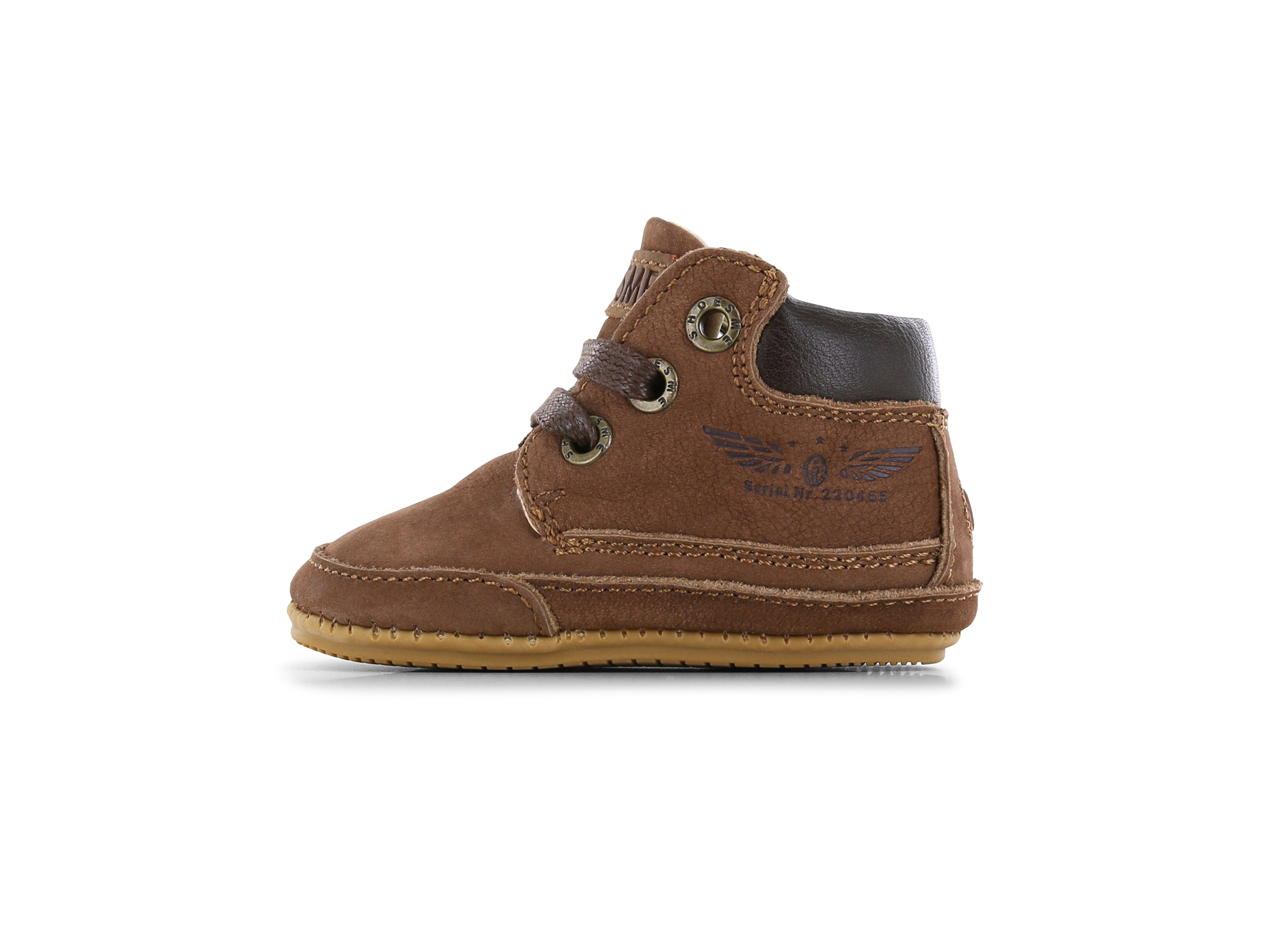 Shoesme Donkerbruin BABY-PROOF® Schoentje zijkant links