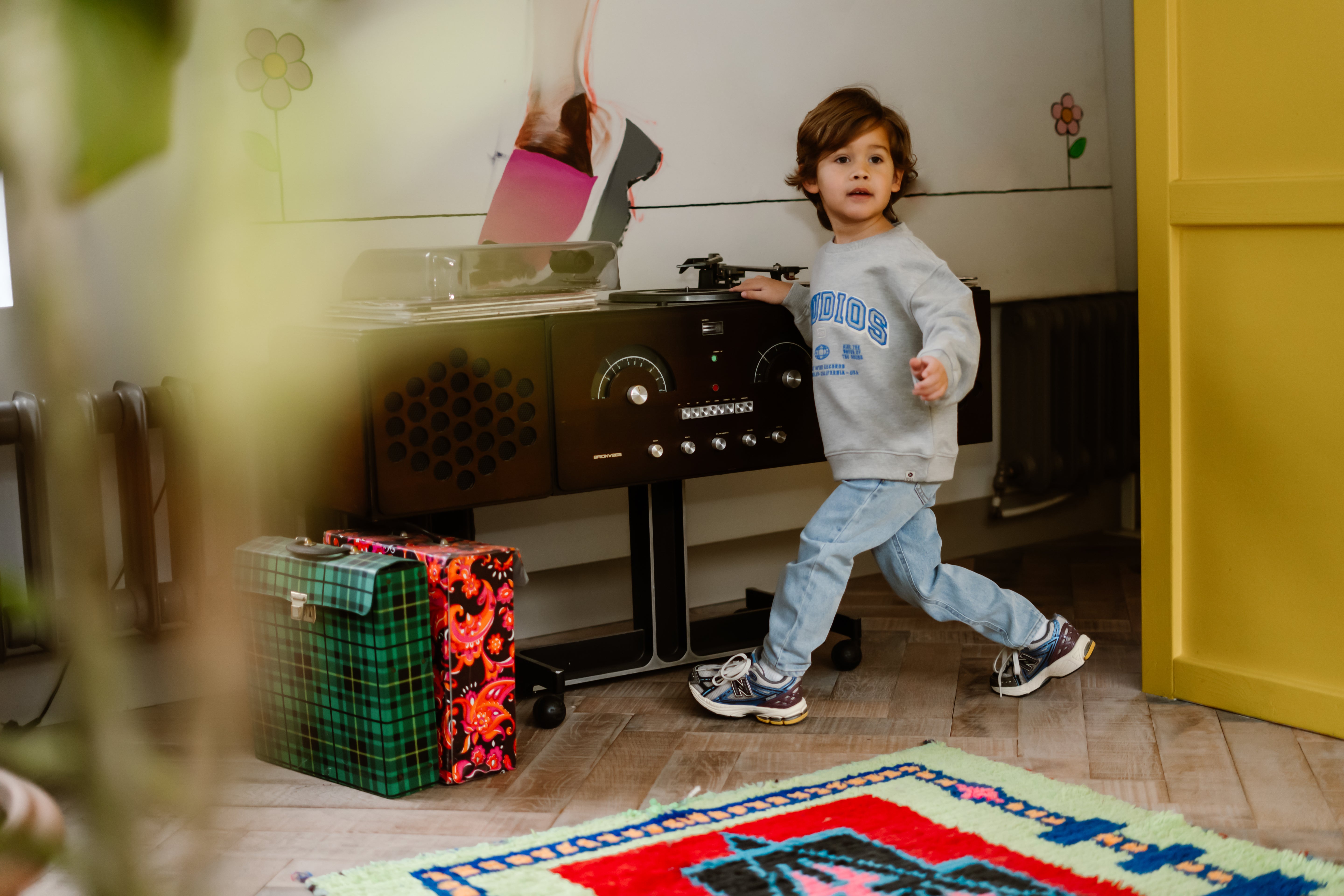 DAILY7 Oversized Sweater Artwork - Grey Melange