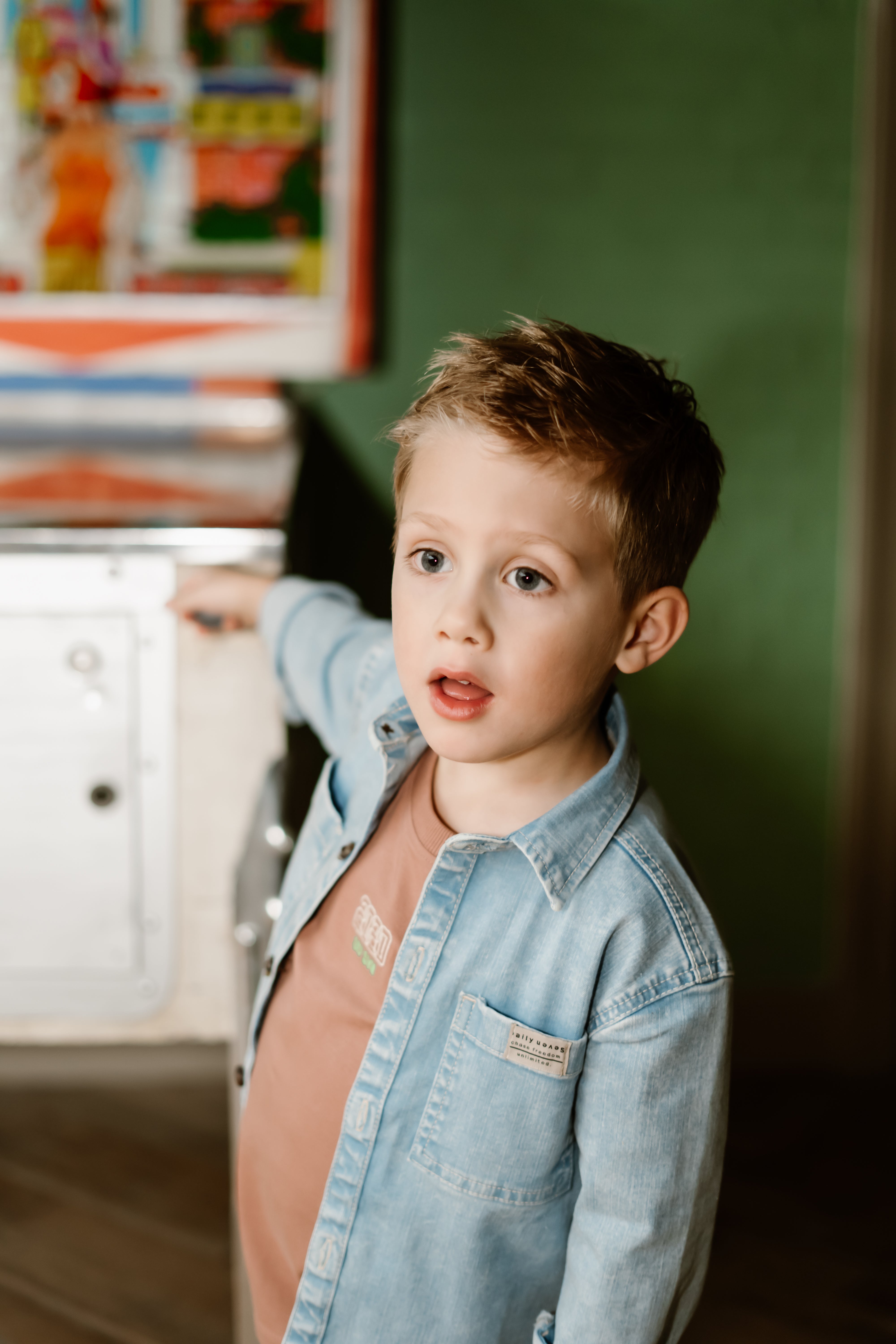 DAILY7 Denim Shirt Backprint - Denim