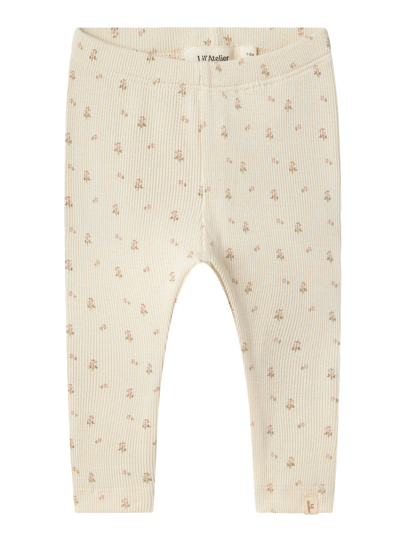 Lil' Atelier Slim Legging Noos - Turtledove Flower voorzijde