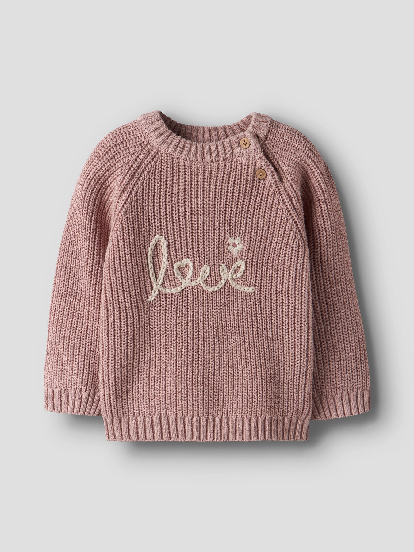 Lil' Atelier Emb LS Knit - Misty Rose voorzijde