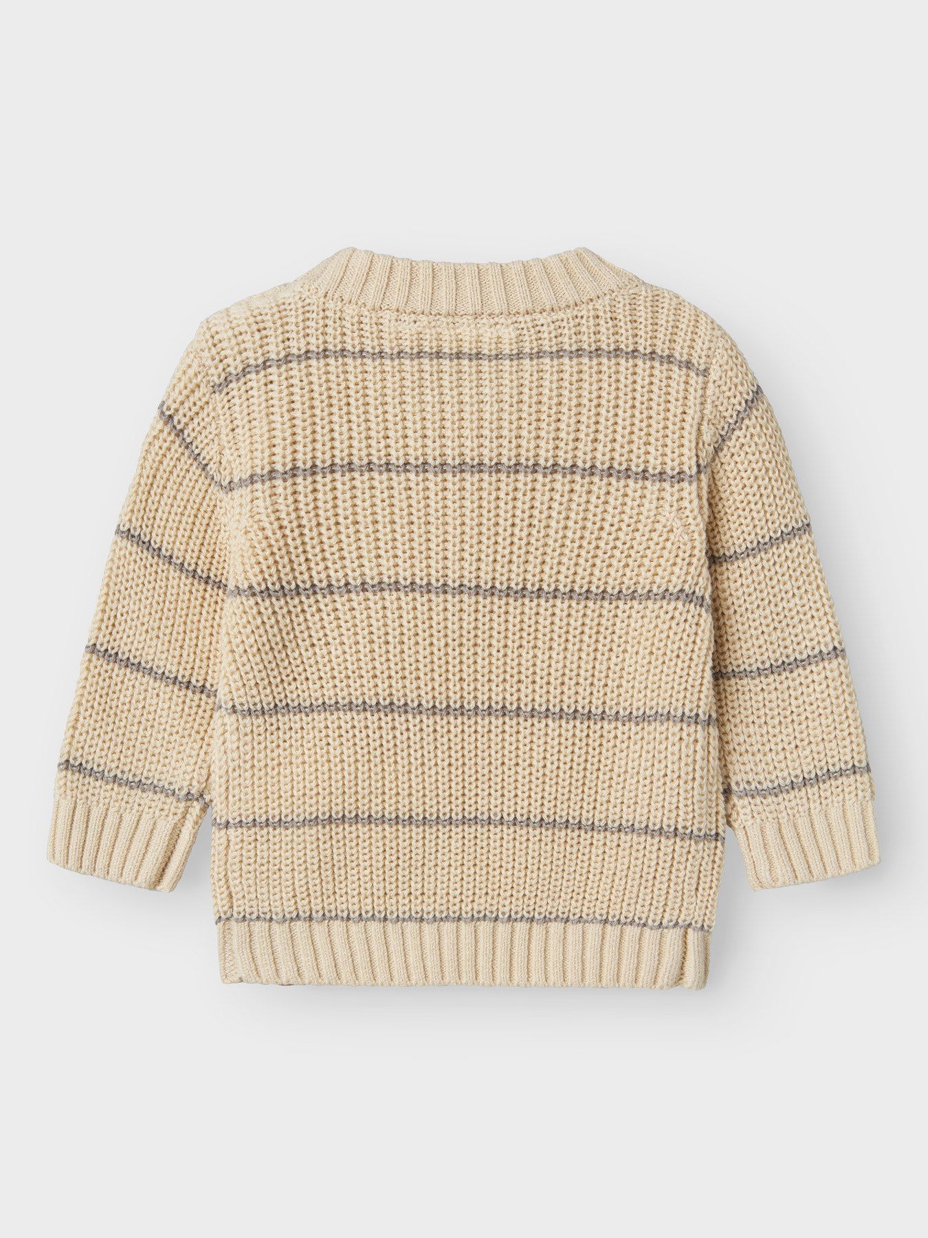 Lil' Atelier LS Knit Stripe - Turteldove achterzijde