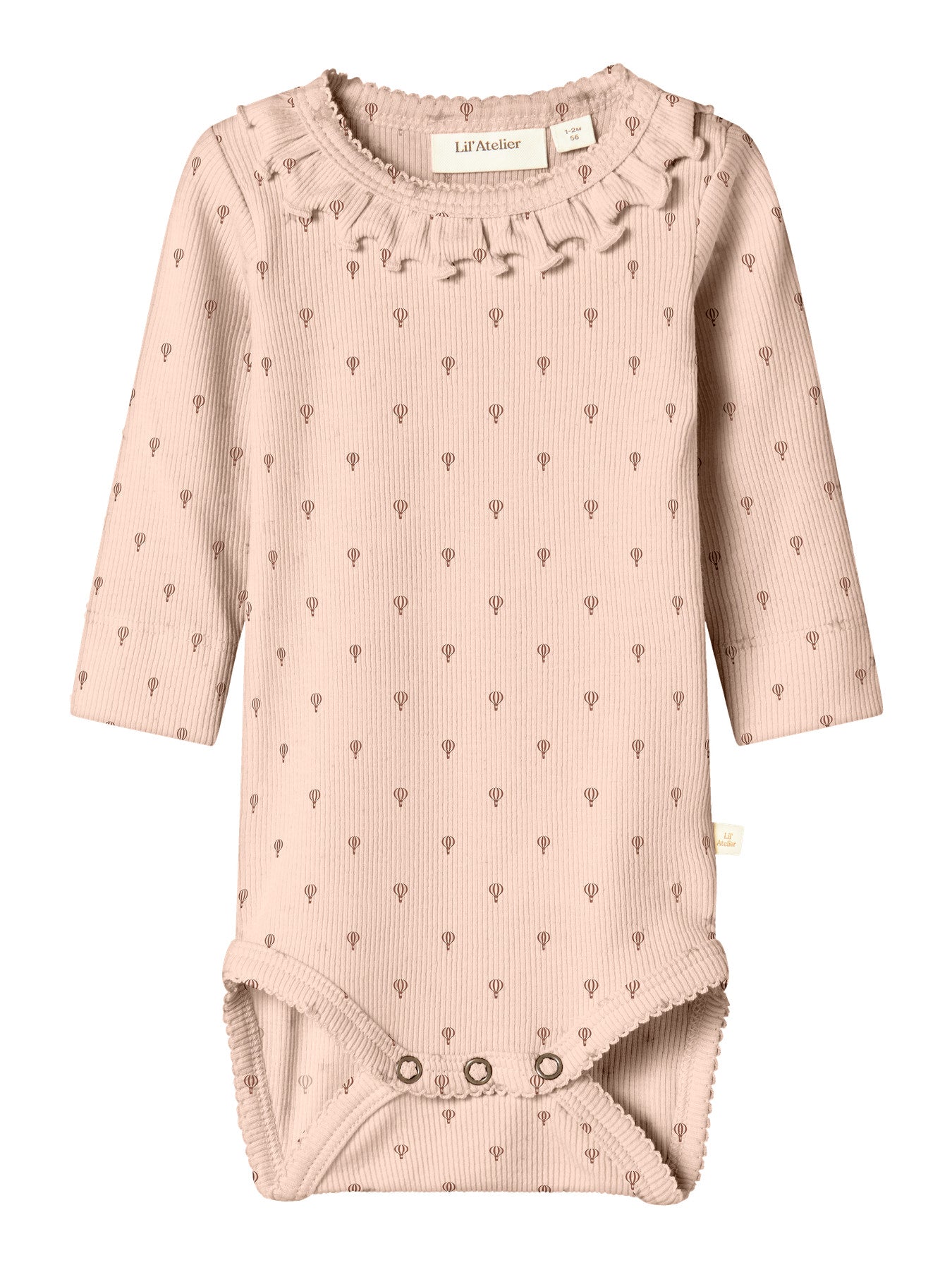 Lil' Atelier Kis LS Slim Body - Cameo Rose voorzijde