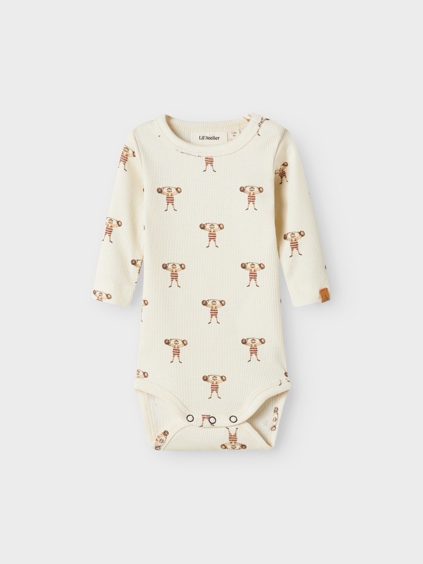 Lil' Atelier Enk LS Slim Body - Turtledove STRONG Man voorzijde