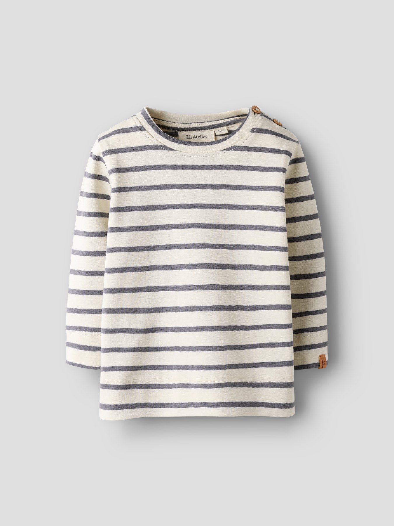 Lil' Atelier LS Top - Turtledove Poppy Seed voorzijde