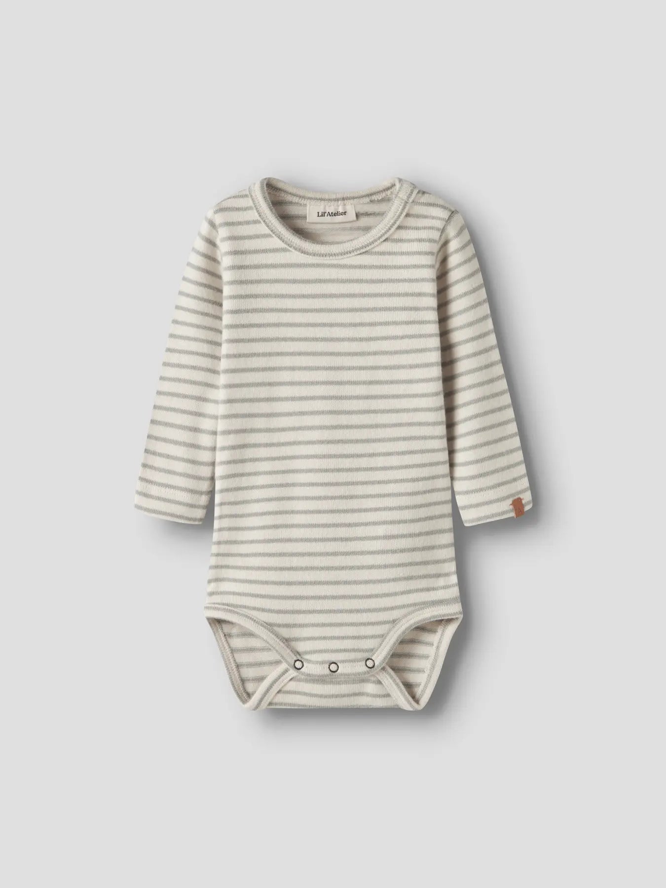 Lil' Atelier Keo LS Slim Body - Turtledove Pigeon voorzijde