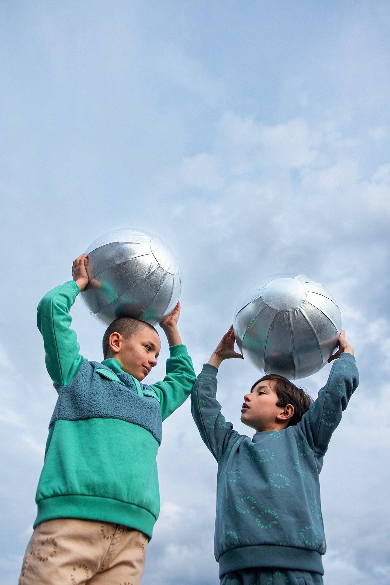 Sproet & Sprout Sweatshirt Rib Neck Sproet Print Sfeerfoto Aan