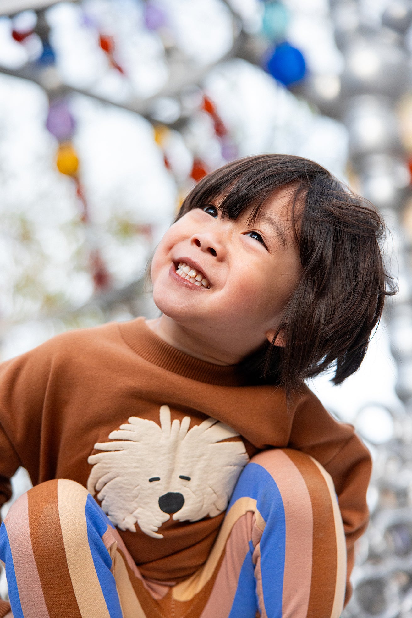 Sproet & Sprout Winter Legging Multi CLR Stripe Sfeerfoto Aan