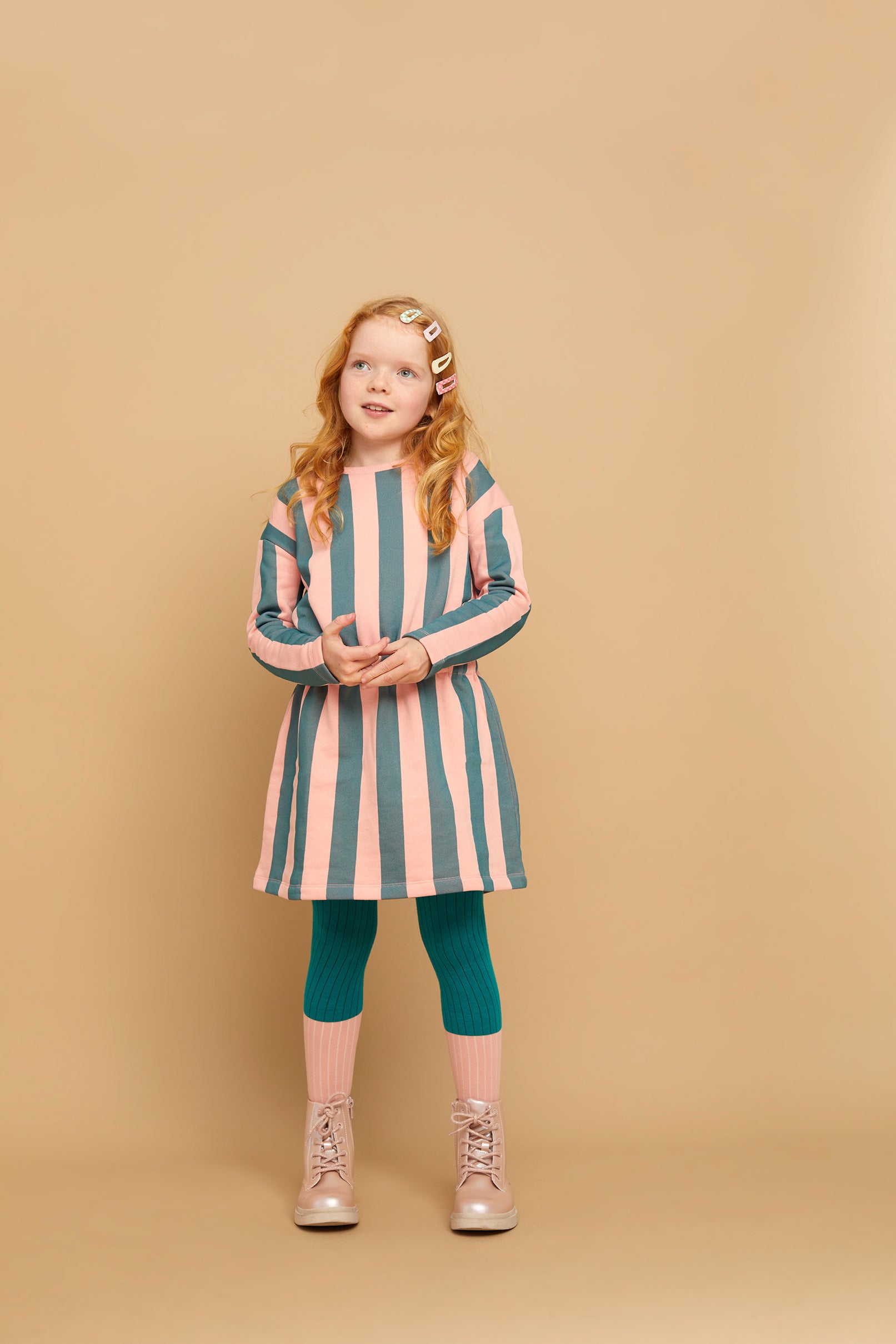 Sproet & Sprout Dress Block Stripe Sfeerfoto Aan