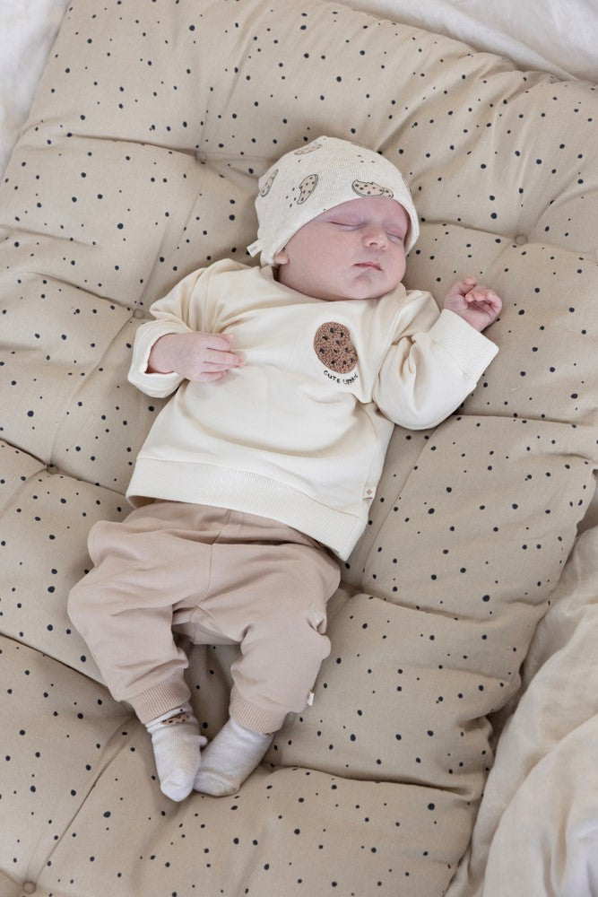 Baby met Feetje Sokken Cute Cookie in Offwhite Melange gemaakt van 85% katoen 13% polyamide en 2% elastaan met een schattige koekjes print voor kinderen ideaal voor dagelijks gebruik