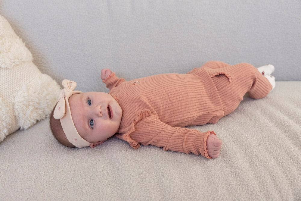 Feetje Broek Ajour Rib - Morning Sun Foto Broekje Aan