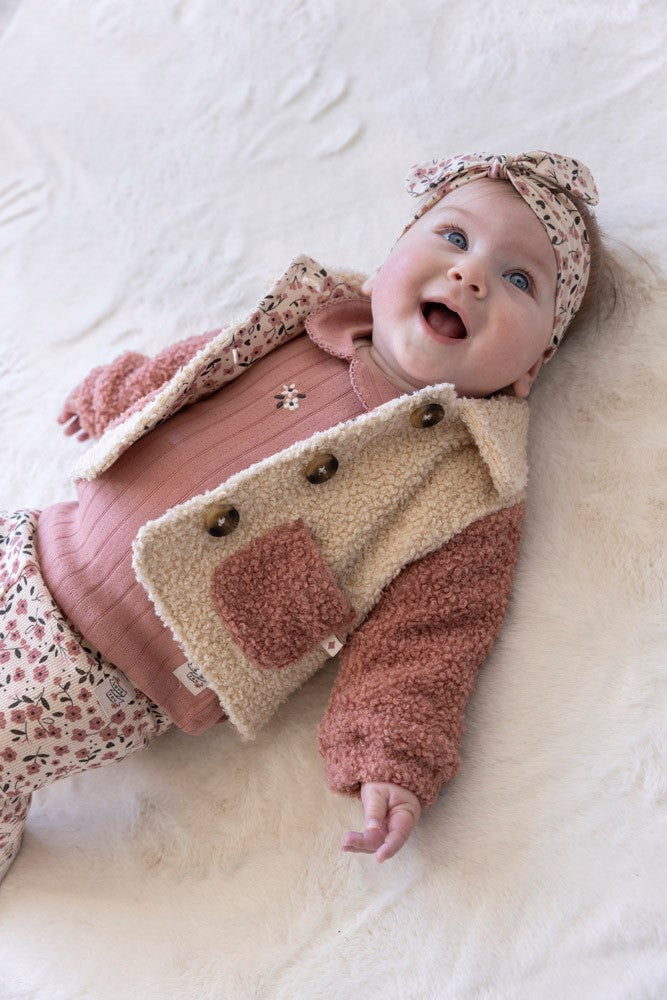 Feetje Bouclé Jasje - Woodland Bloom Jasje Aan