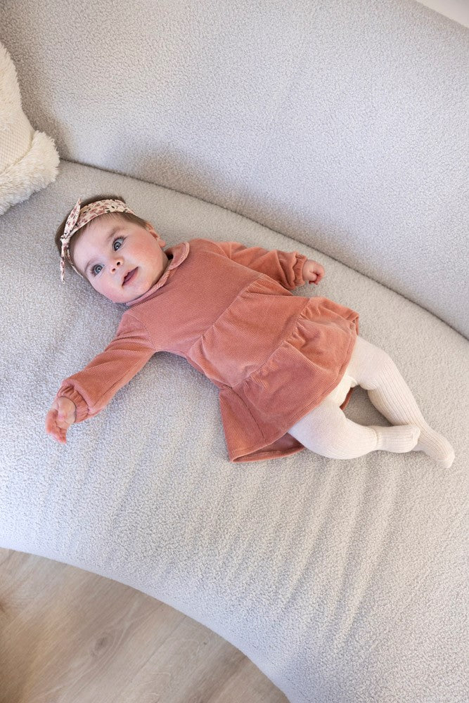 Jurk Velours Rib - Woodland Bloom Jurkje Aan