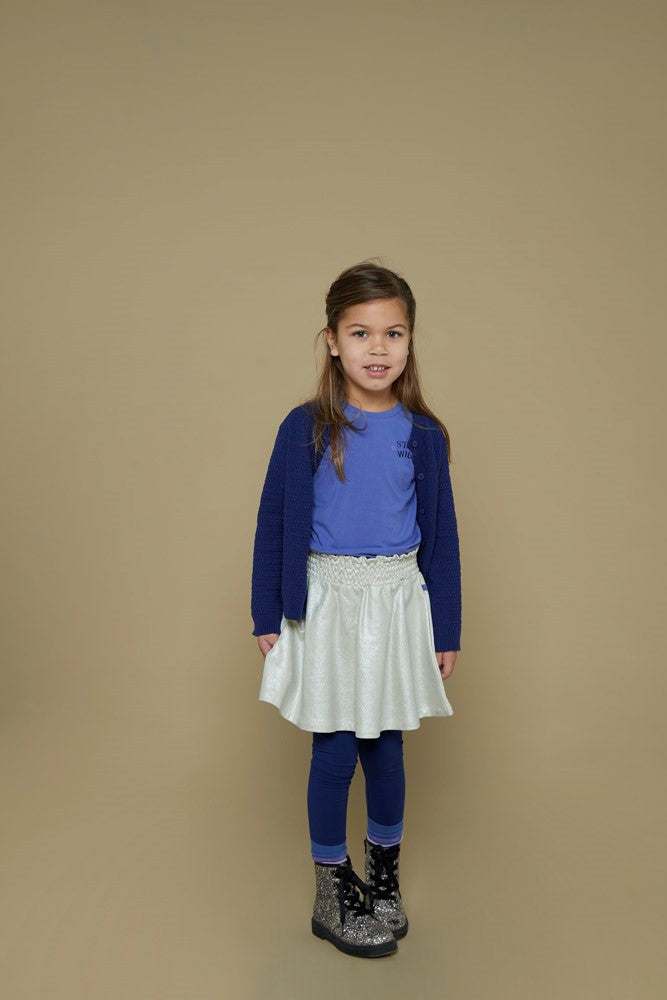 Jubel Rok - Wild Soul uit Wintercollectie 2025 in Zilver, gemaakt van 100% biologisch katoen voor kinderen Sfeerfoto Rok Aan