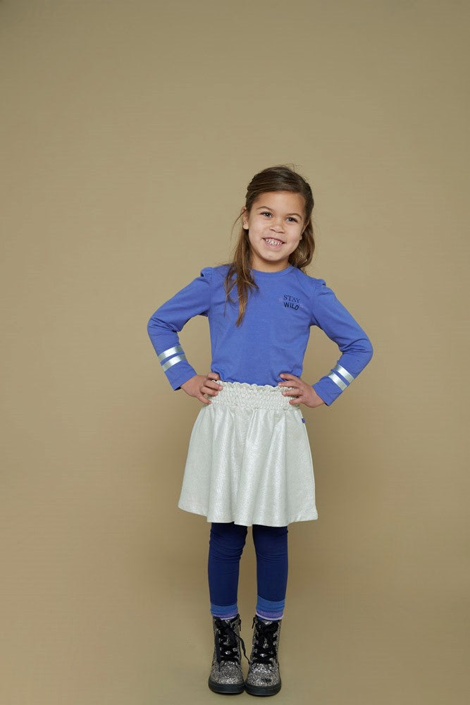 Jubel Rok - Wild Soul uit Wintercollectie 2025 in Zilver, gemaakt van 100% biologisch katoen voor kinderen Sfeerfoto Rok Aan