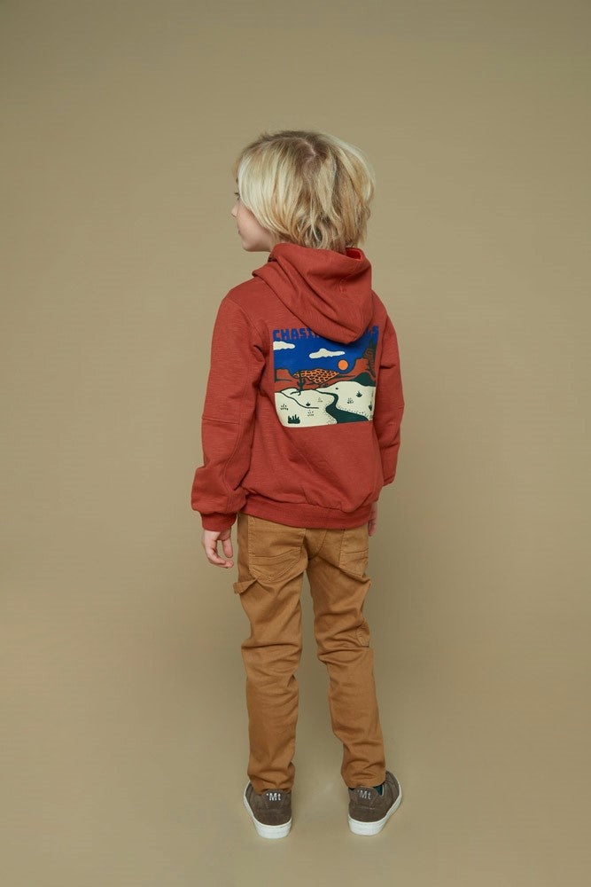 Sturdy Sweatvest met Capuchon - Chasing Trails Sfeerfoto Vest Aan