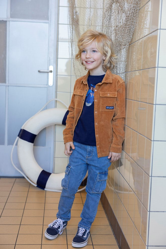 Sturdy Overhemd Corduroy - Waves And Whales Sfeerfoto Overhemd Aan