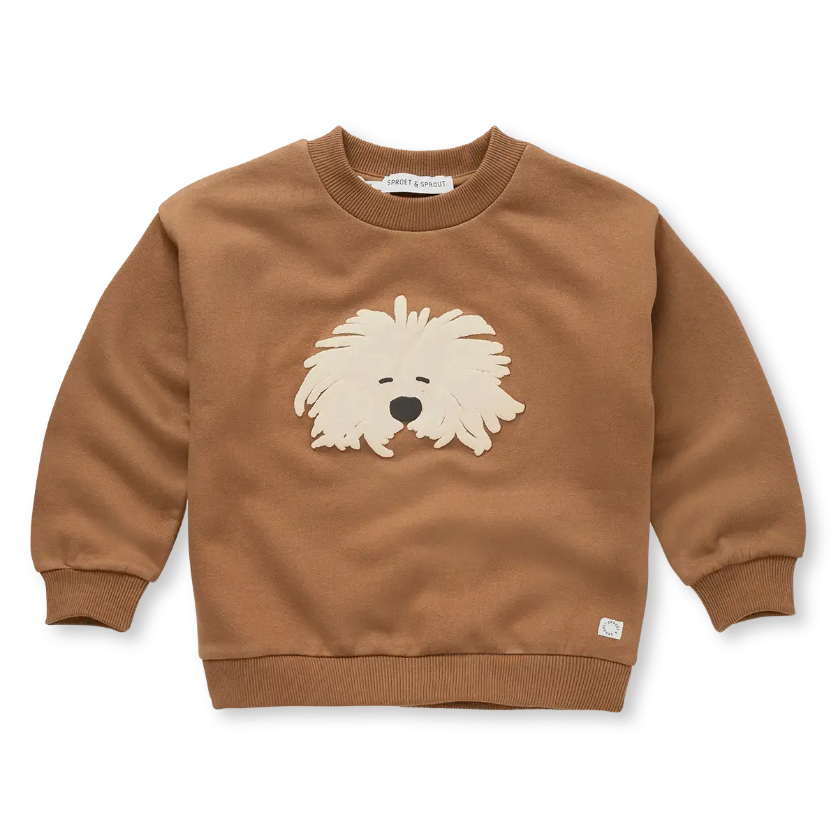 Sproet & Sprout Sweatshirt Moustache Dog Voorzijde