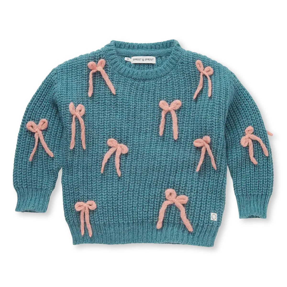Sproet & Sprout Girls Sweater Bows Voorzijde