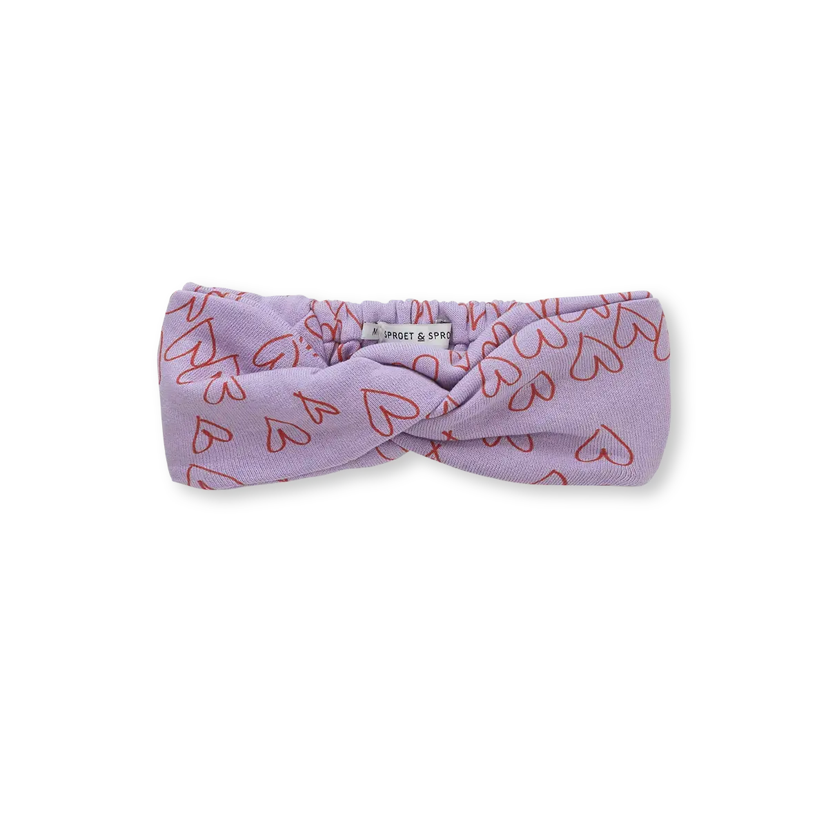 Sproet & Sprout Turban Headband Hearts Voorzijde