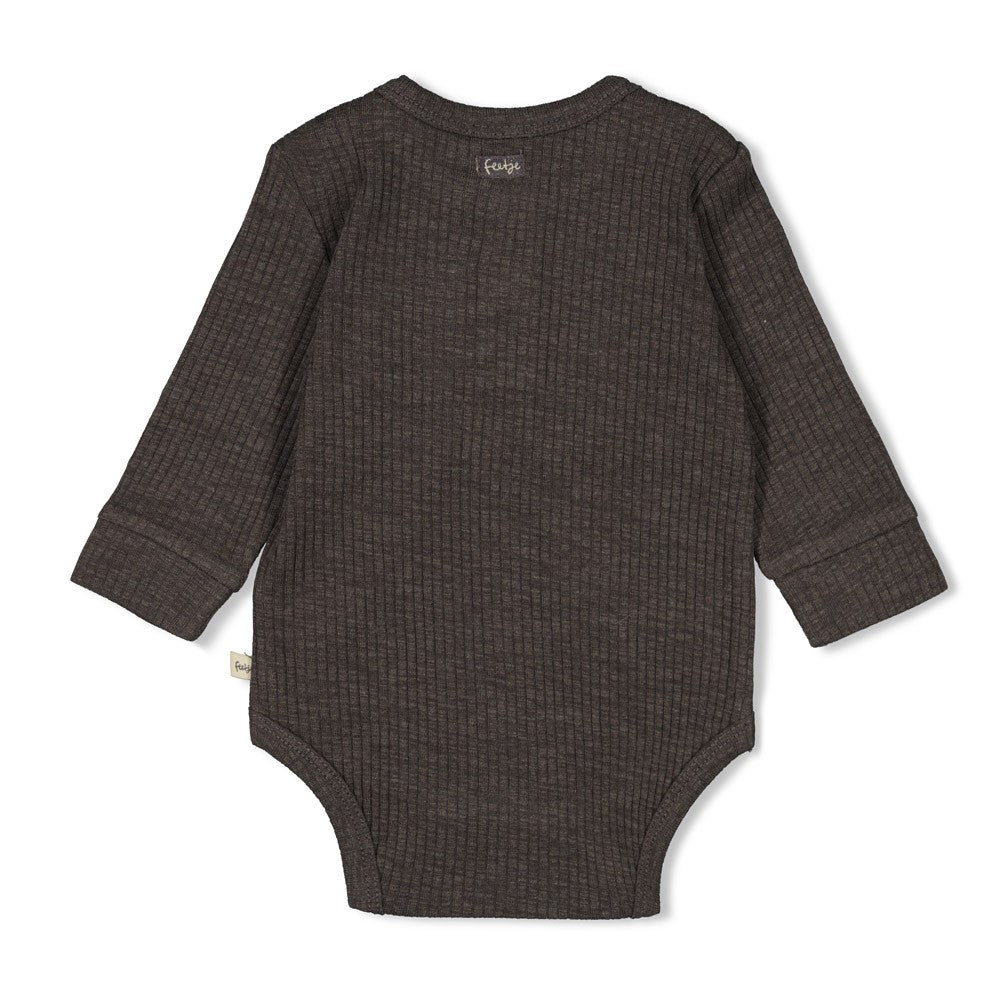 Feetje Romper Rib - Rawrsome Achterzijde