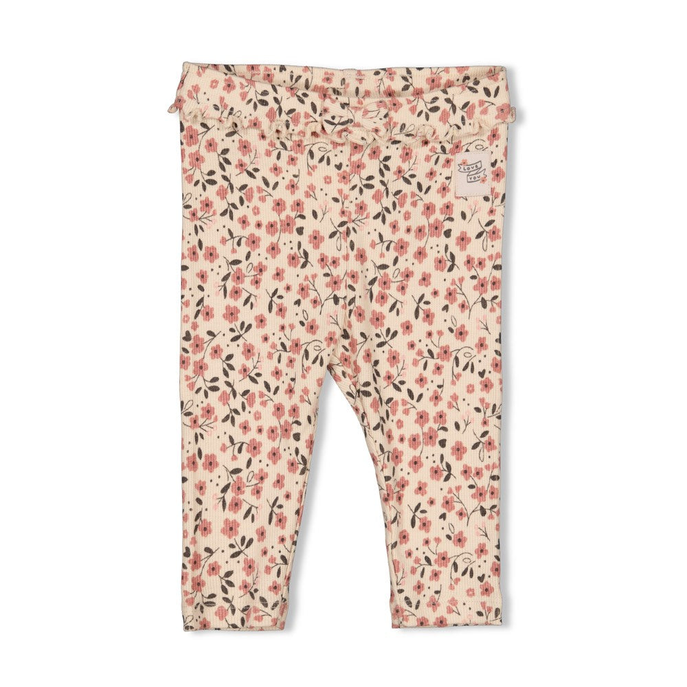 Feetje Legging Rib AOP - Woodland Bloom Voorzijde