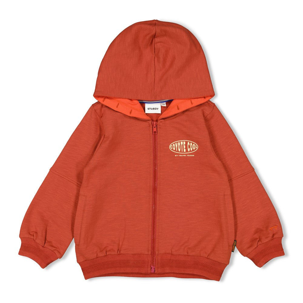 Sturdy Sweatvest met Capuchon - Chasing Trails Voorzijde