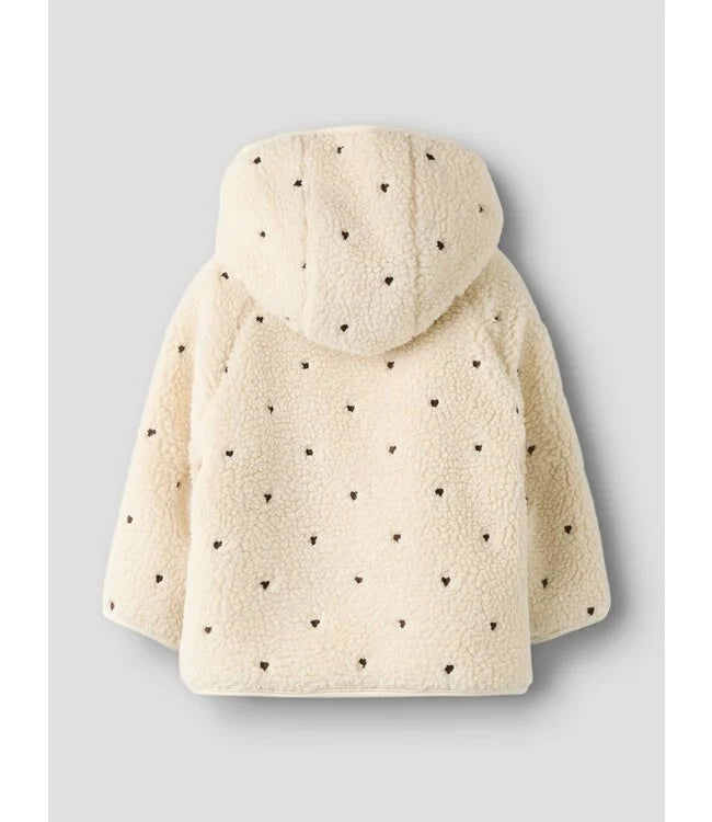 Lil' Atelier Loose Jacket - Turtledove Hearts achterzijde