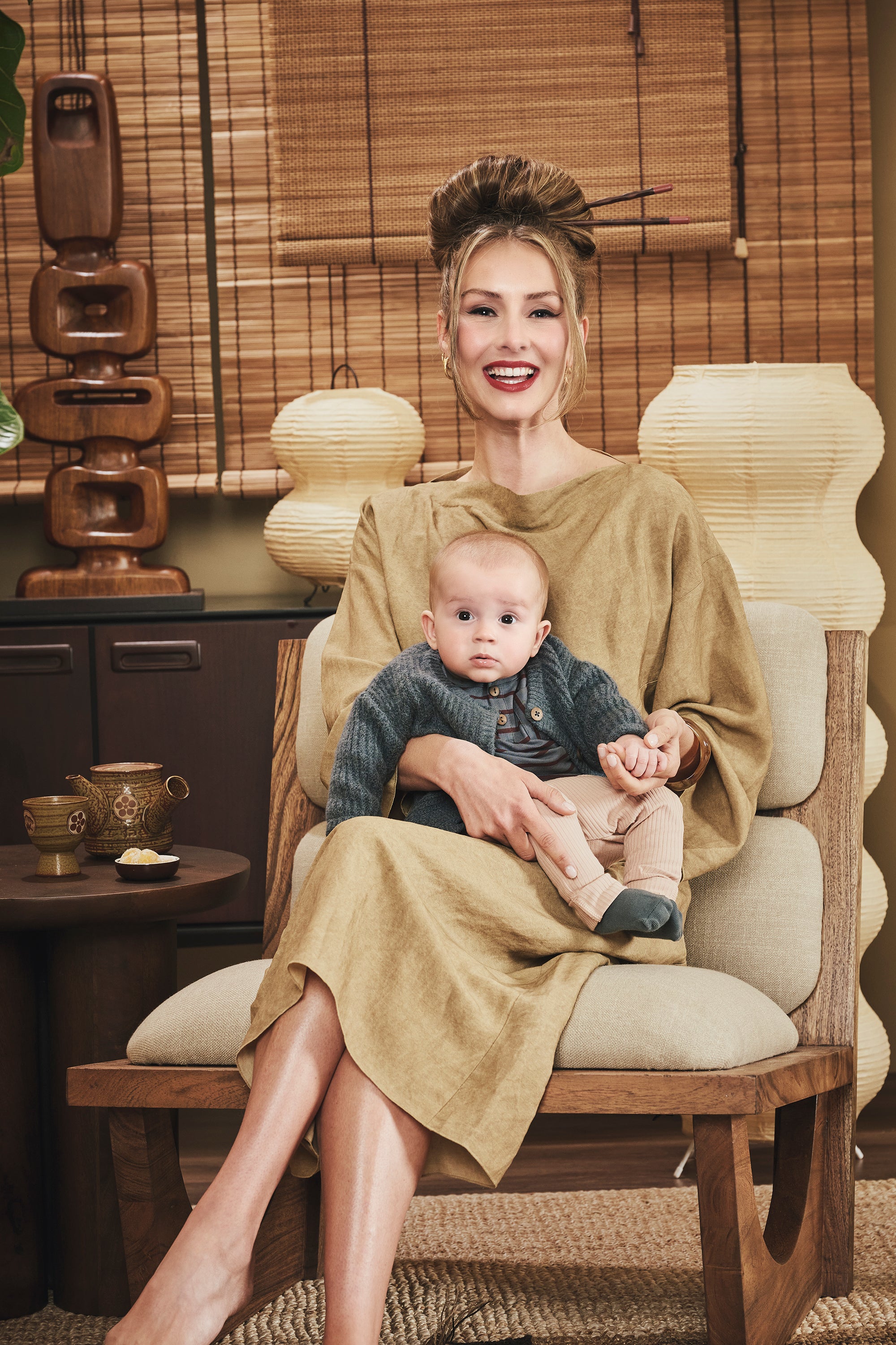 Z8 Mert Gebreid Vest - Seafoam Shadow Sfeerfoto