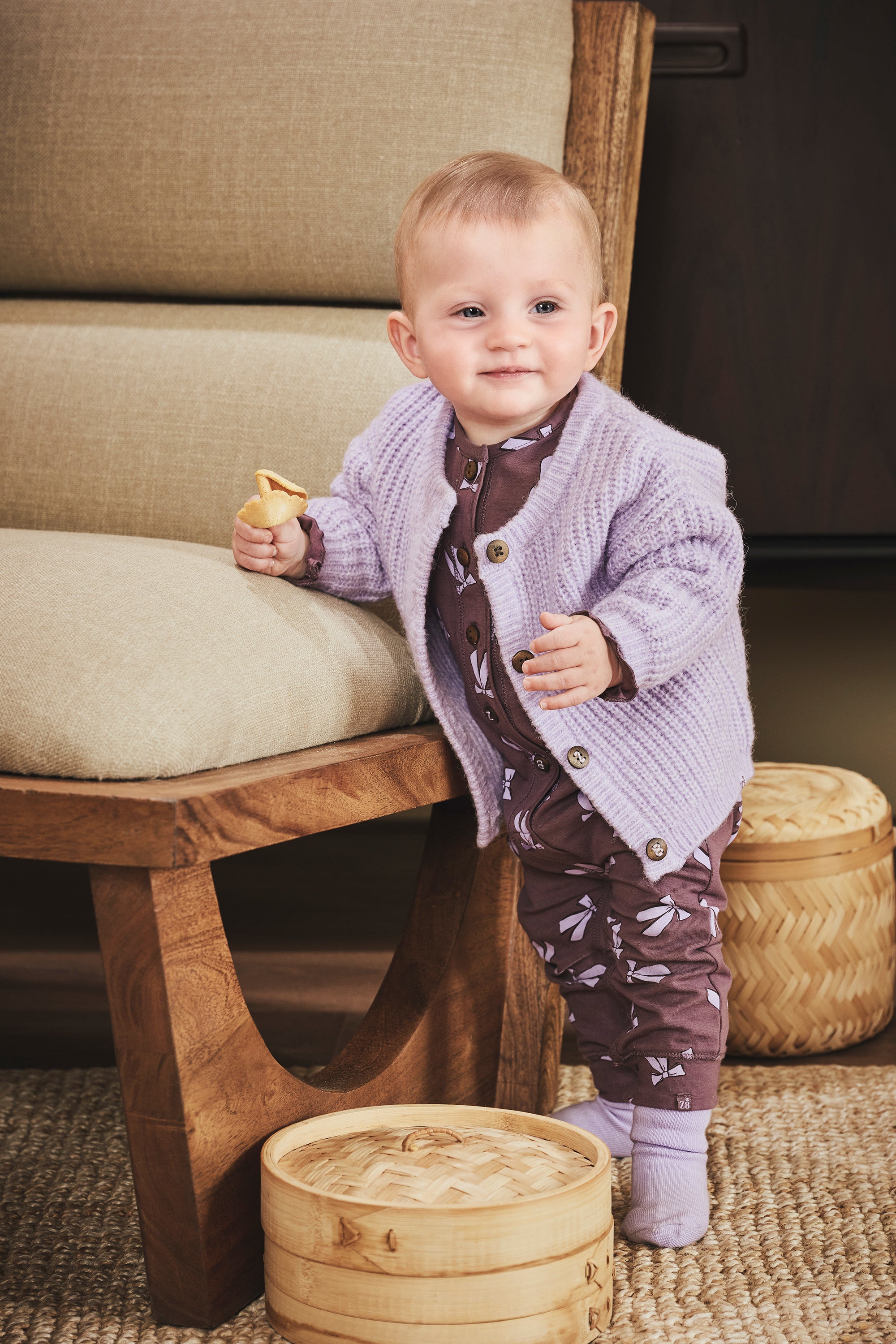Z8 Fardau Jersey Jumpsuit - Frosted Plum/AOP Sfeerfoto
