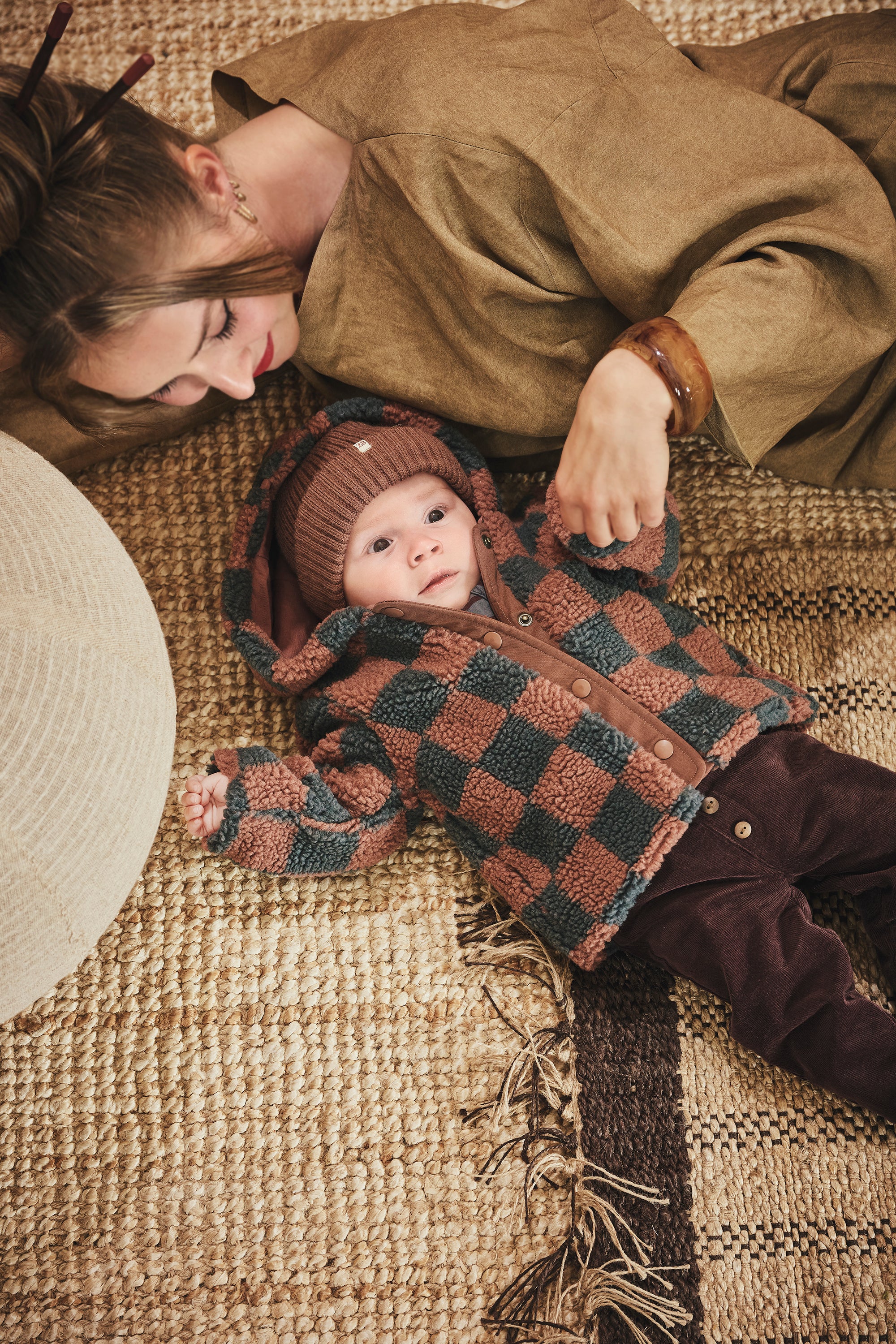 Z8 Naim Teddy Jacket - Amber Brown/AOP Sfeerfoto