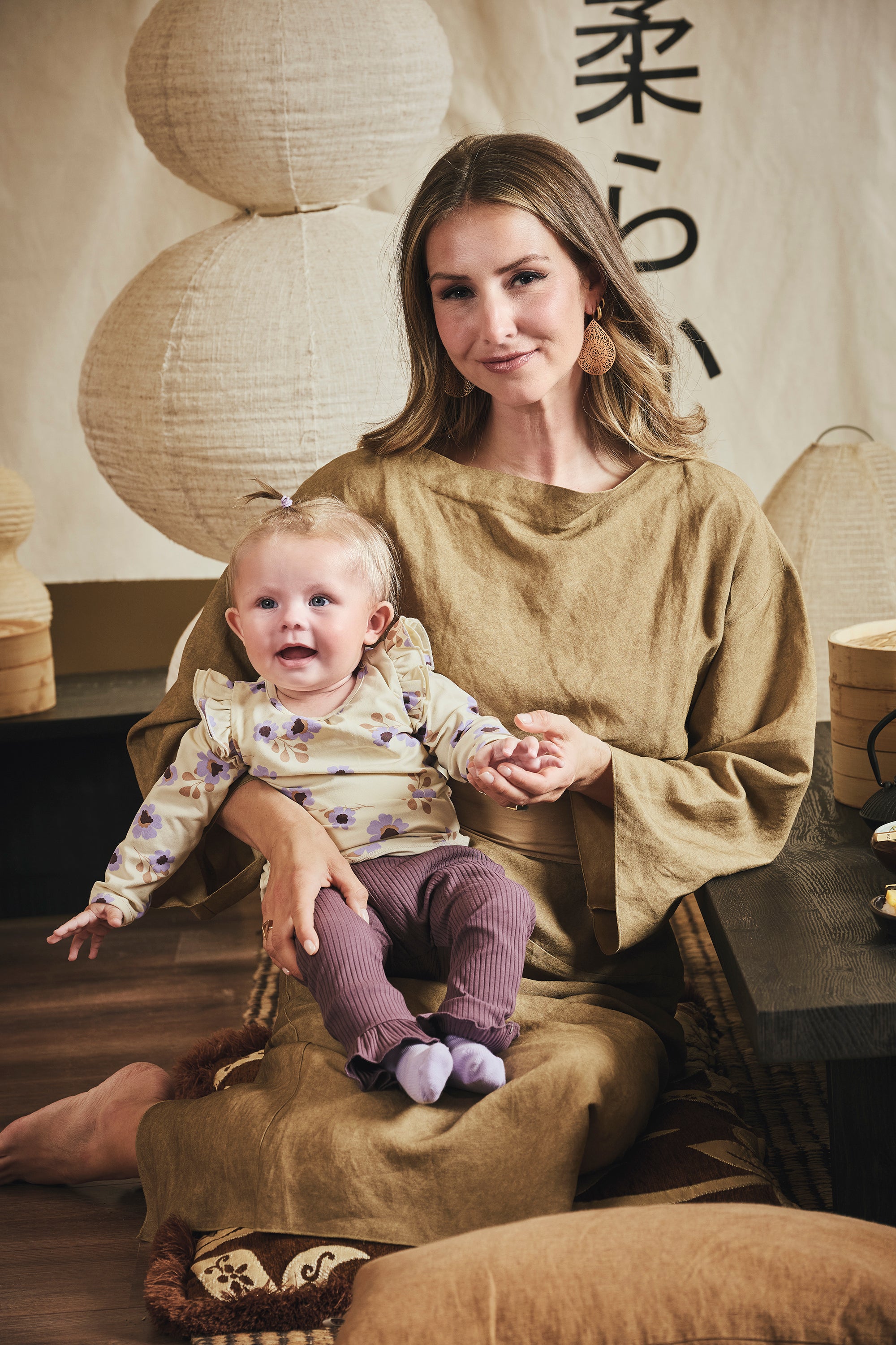 Z8 Elizan Jersey Longsleeve - Vanilla Cream/AOP Sfeerfoto