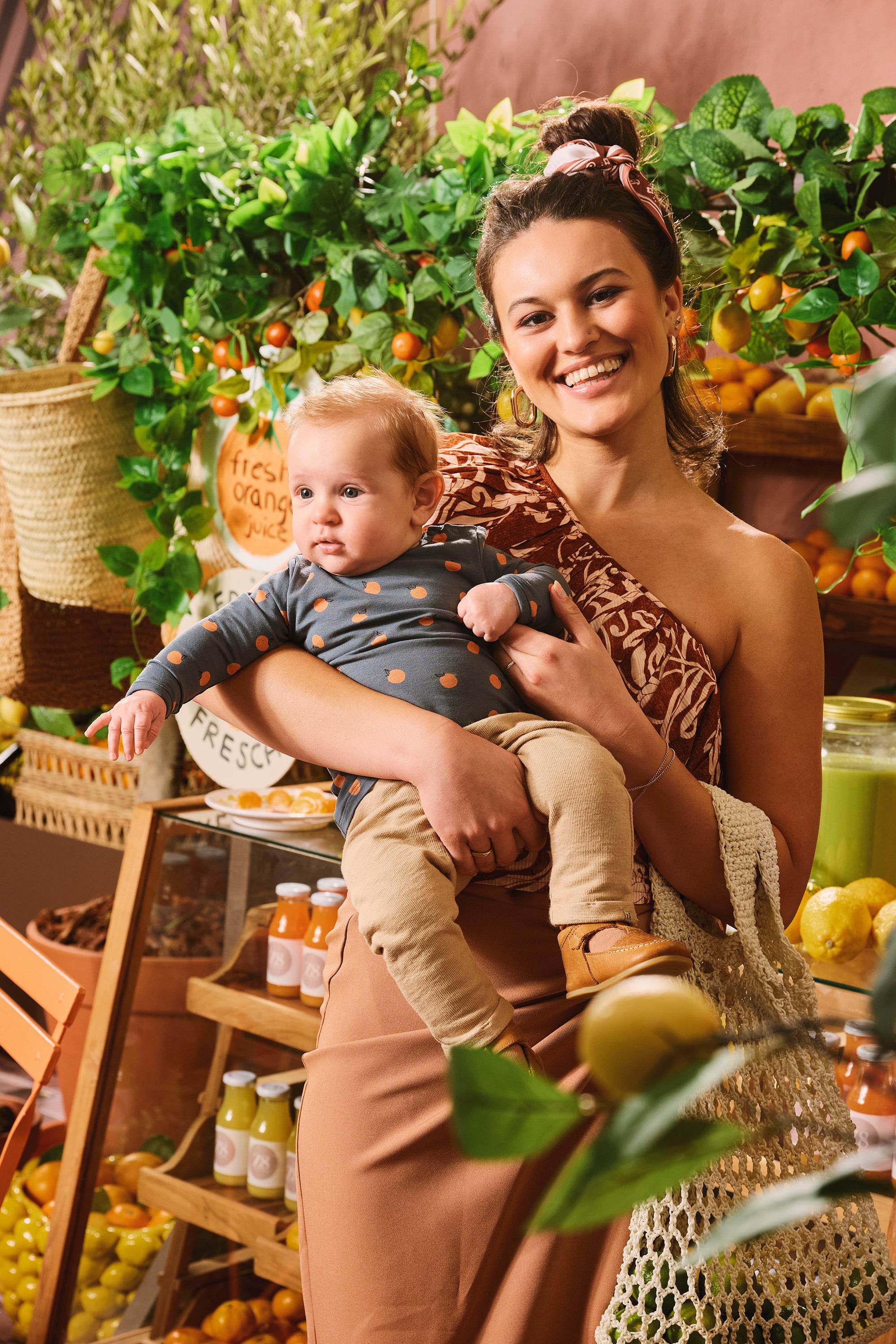 Moeder met kind Z8 Marciano Jersey Longsleeve - Calamari