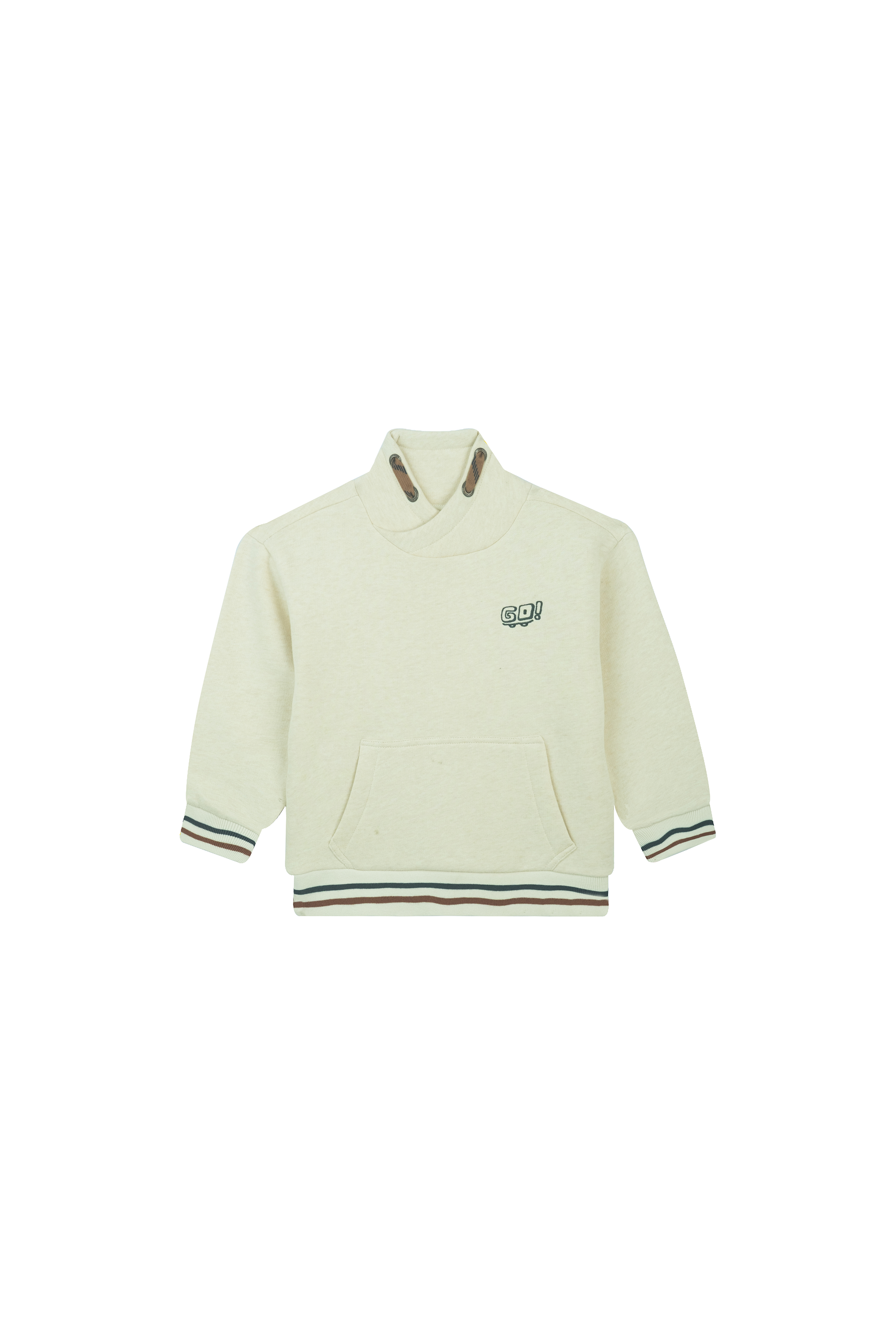 "Someone Sweater XEBO-SB-16-B in ecru melange - vooraanzicht"