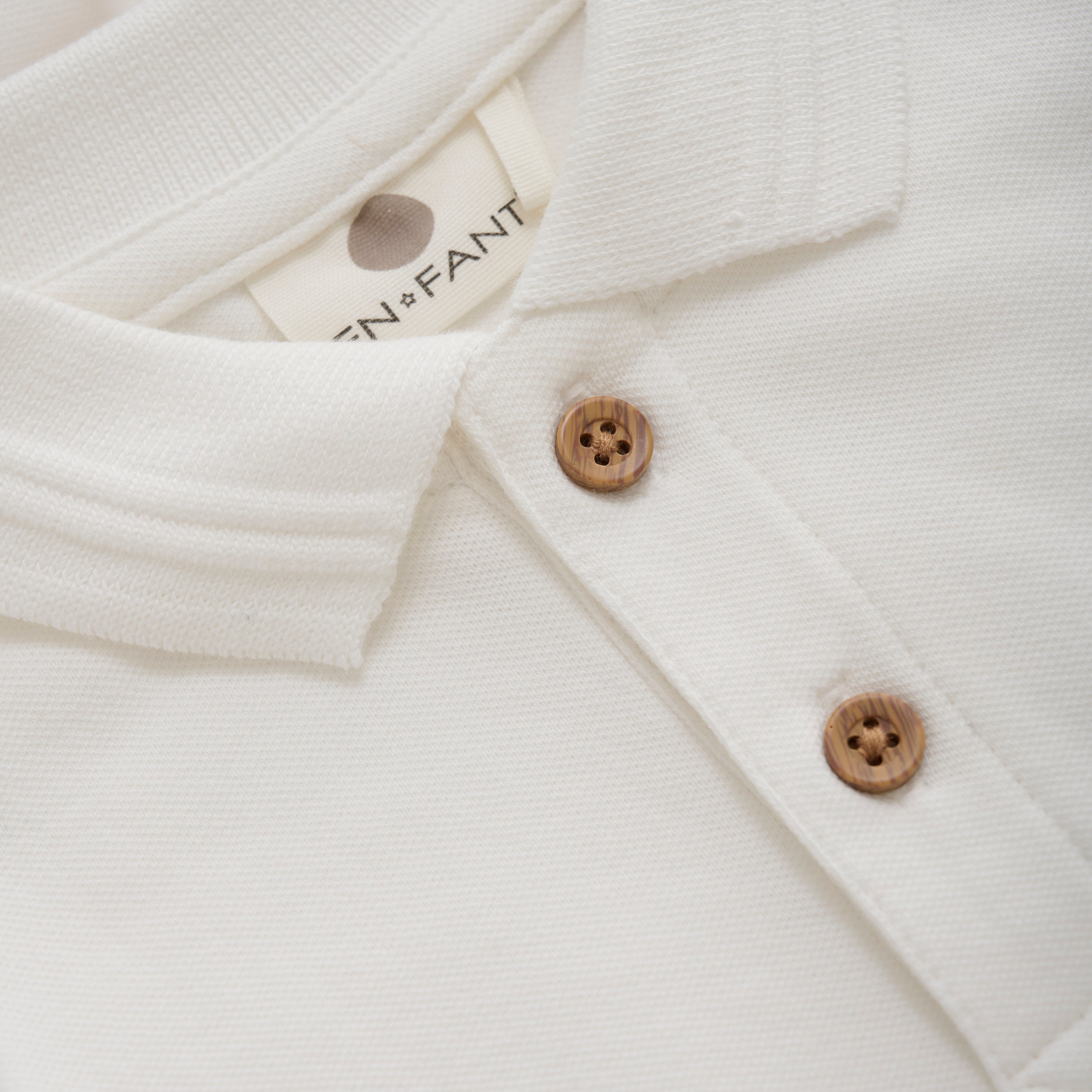 En Fant Body Longsleeve  Polo - Egret Detailfoto