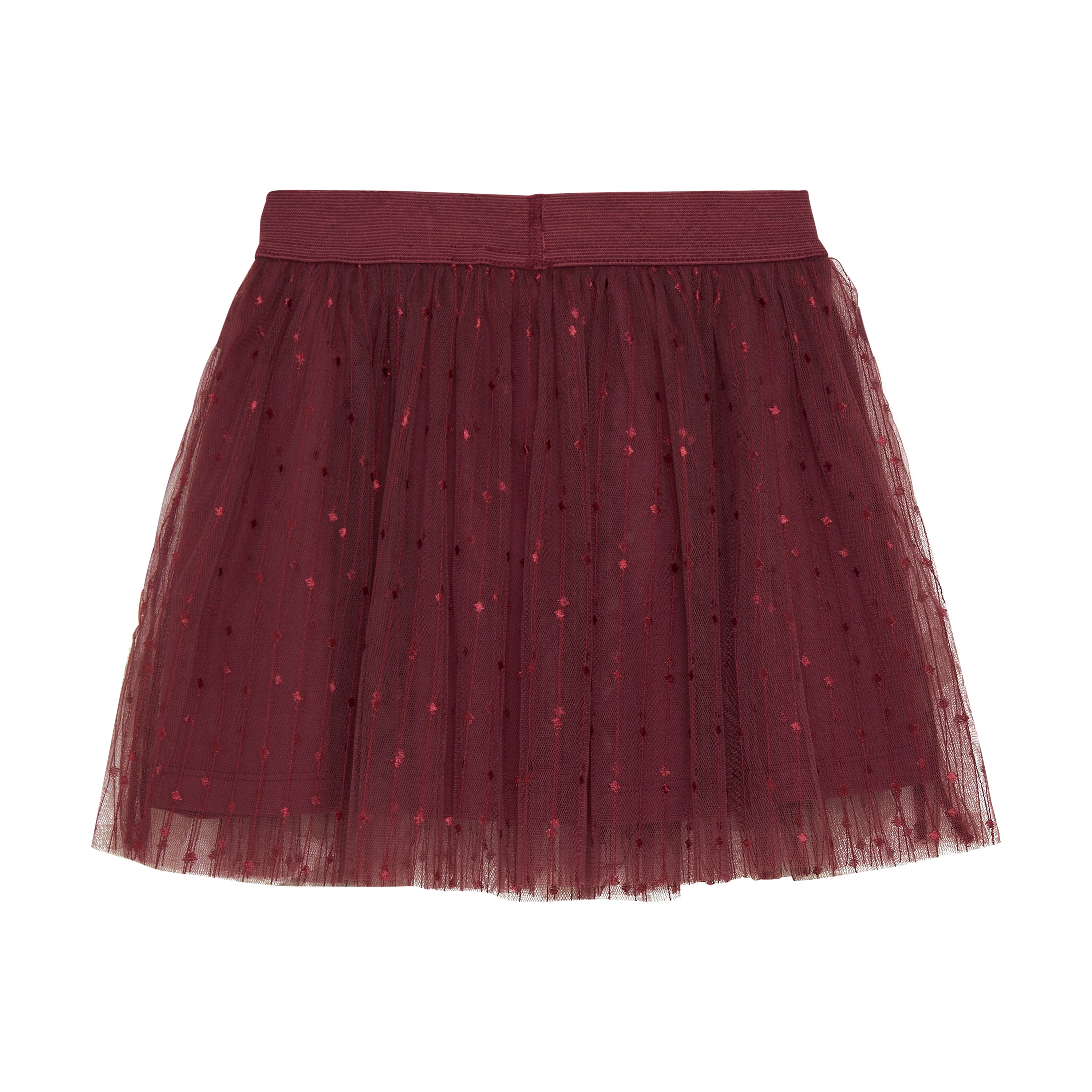 En Fant Skirt Tulle  - Tawny Port Achterzijde