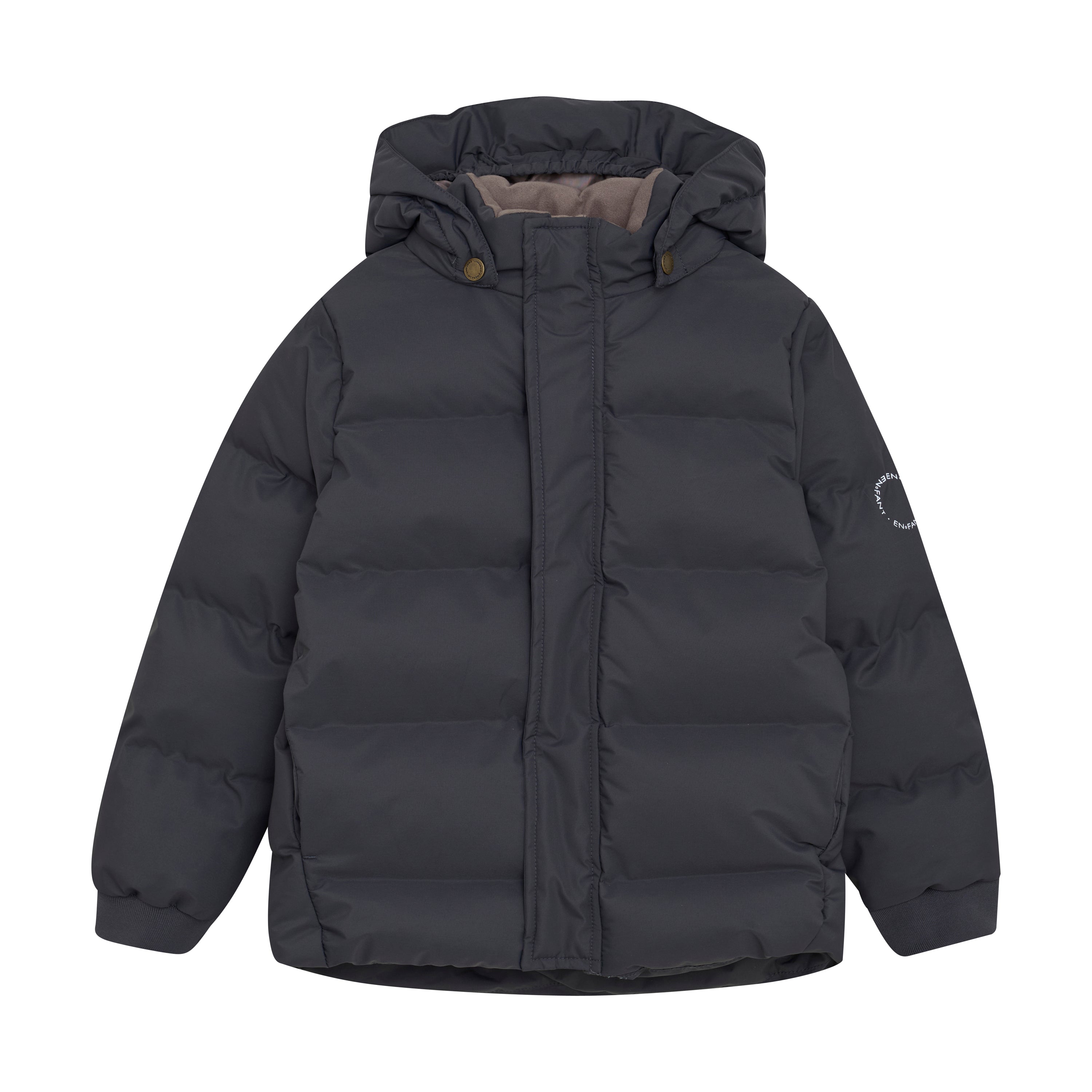 En Fant Jacket Quilt Solid Seamless Channels - Ebony Voorzijde