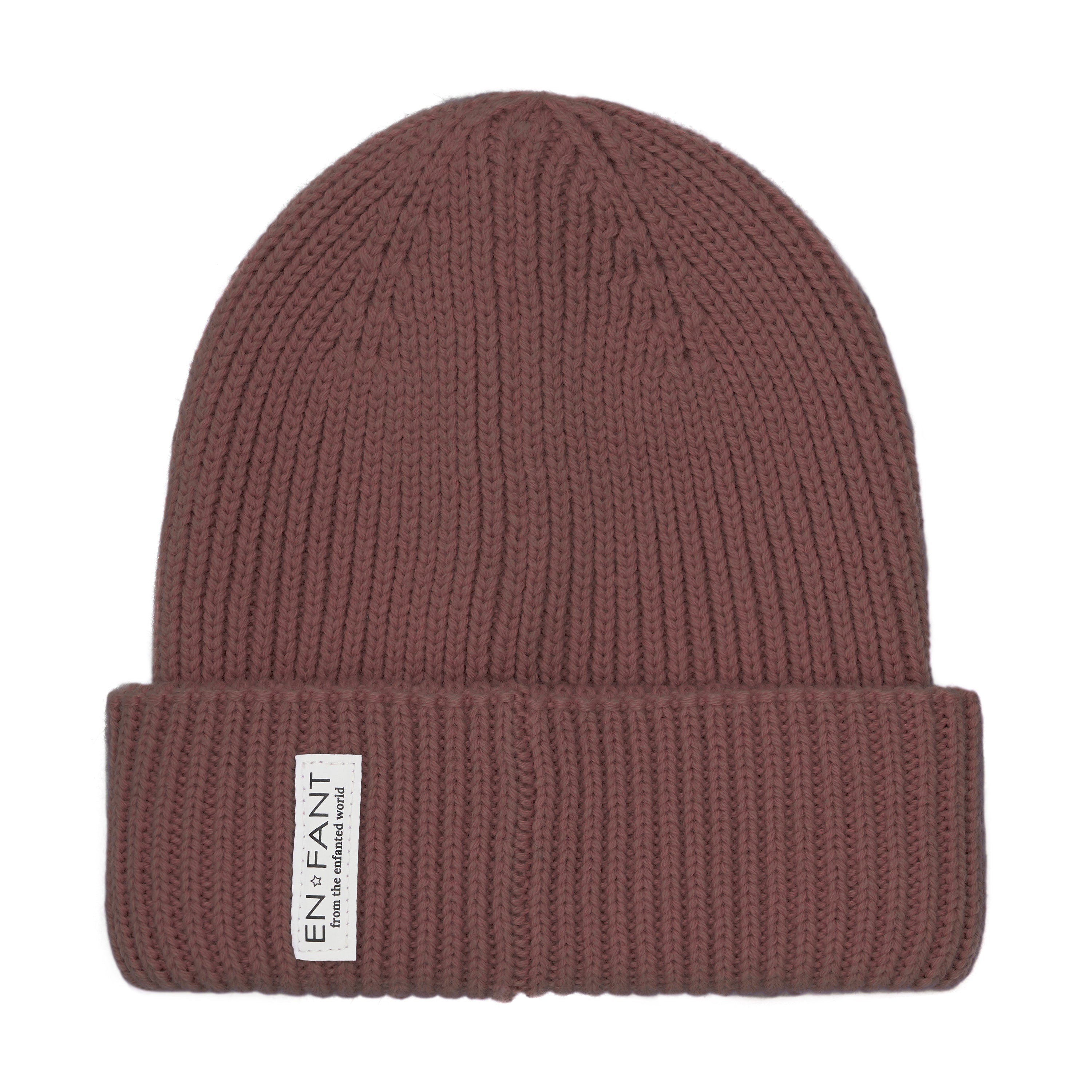 En Fant Beanie W. Lining W. Jersey Lining - Rose Taupe Voorzijde