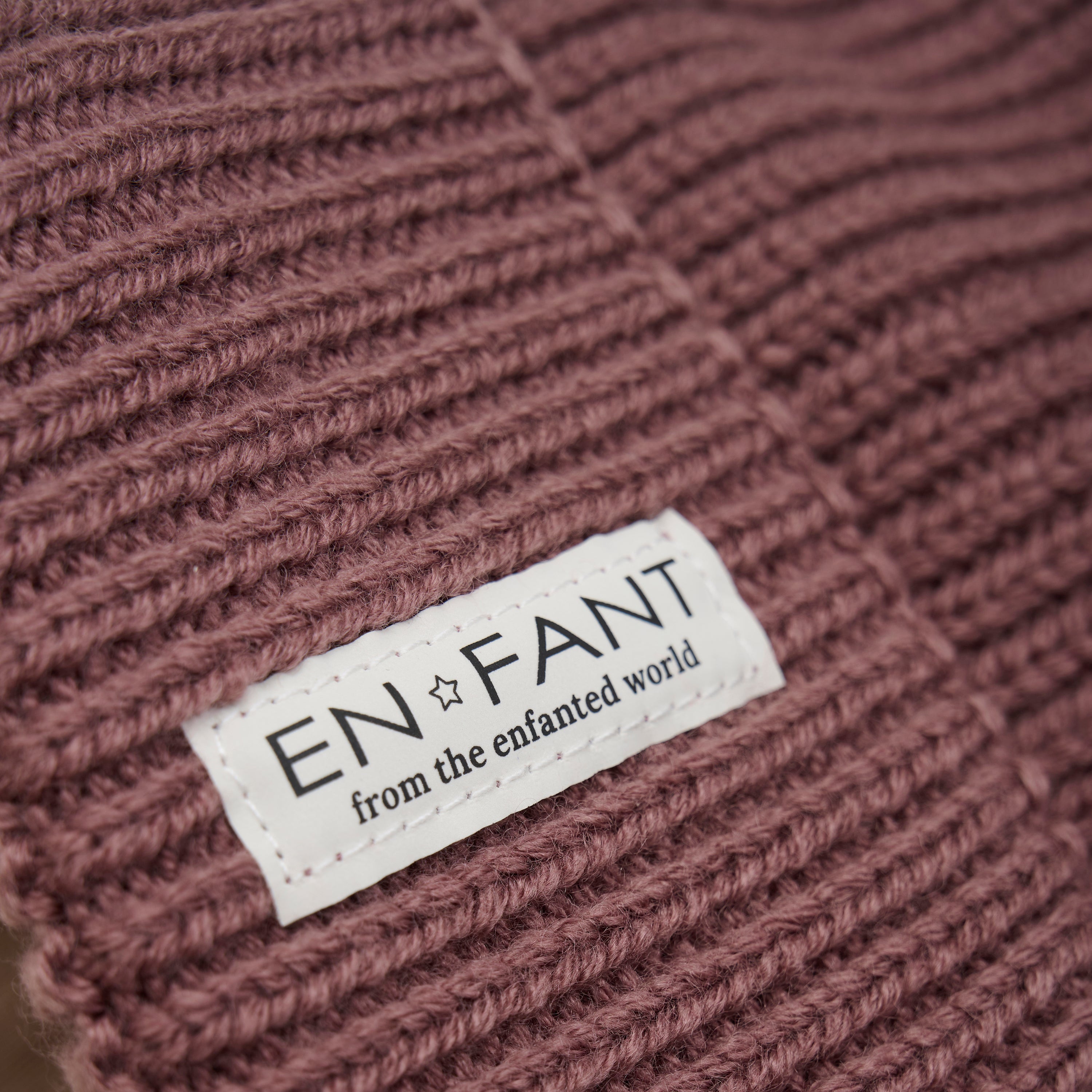 En Fant Beanie W. Lining W. Jersey Lining - Rose Taupe Detailfoto