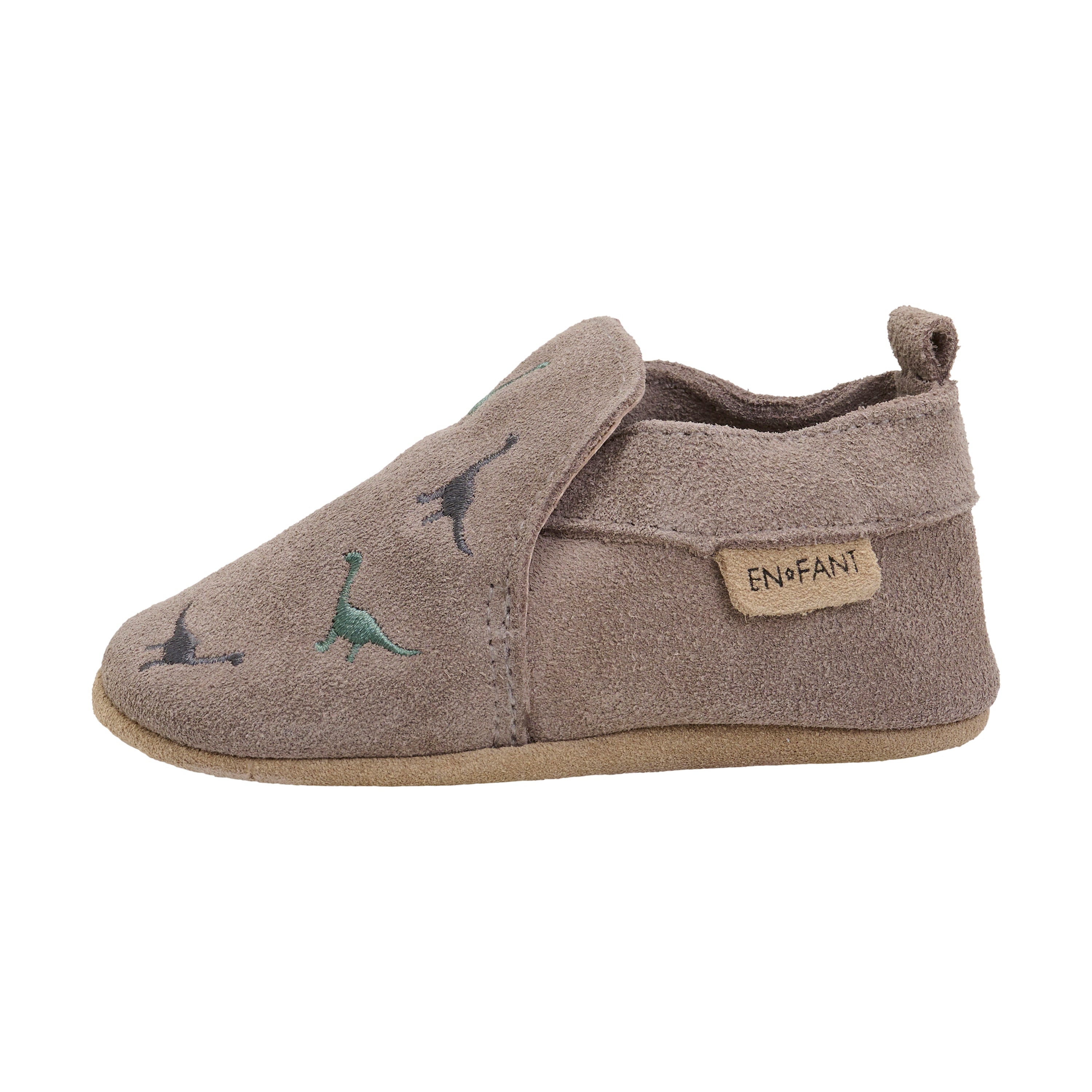 En Fant Slippers Suede Embroidery - Fungi