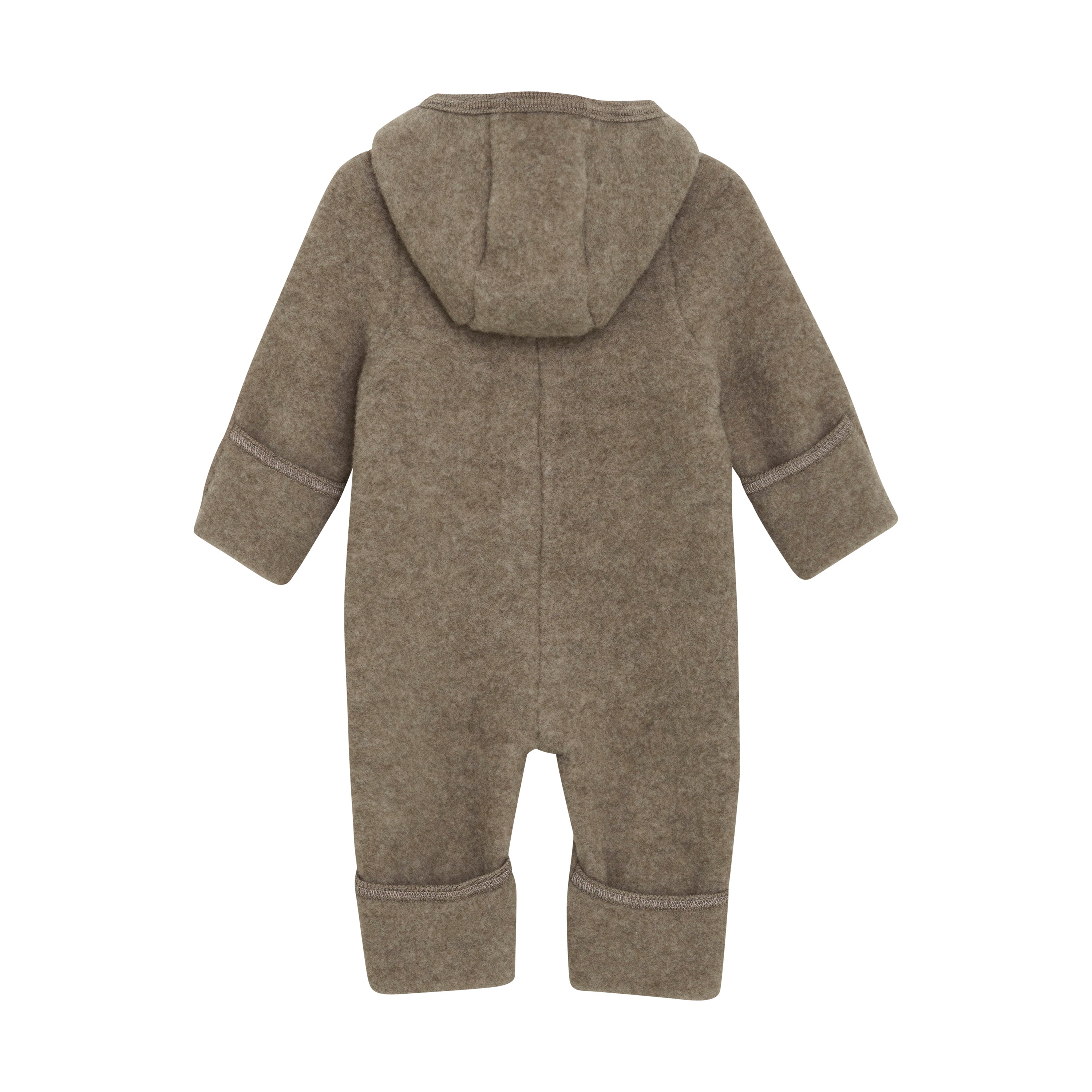 Huttelihut Pram Suit Wool Fleece - Savannah Melange Achterzijde