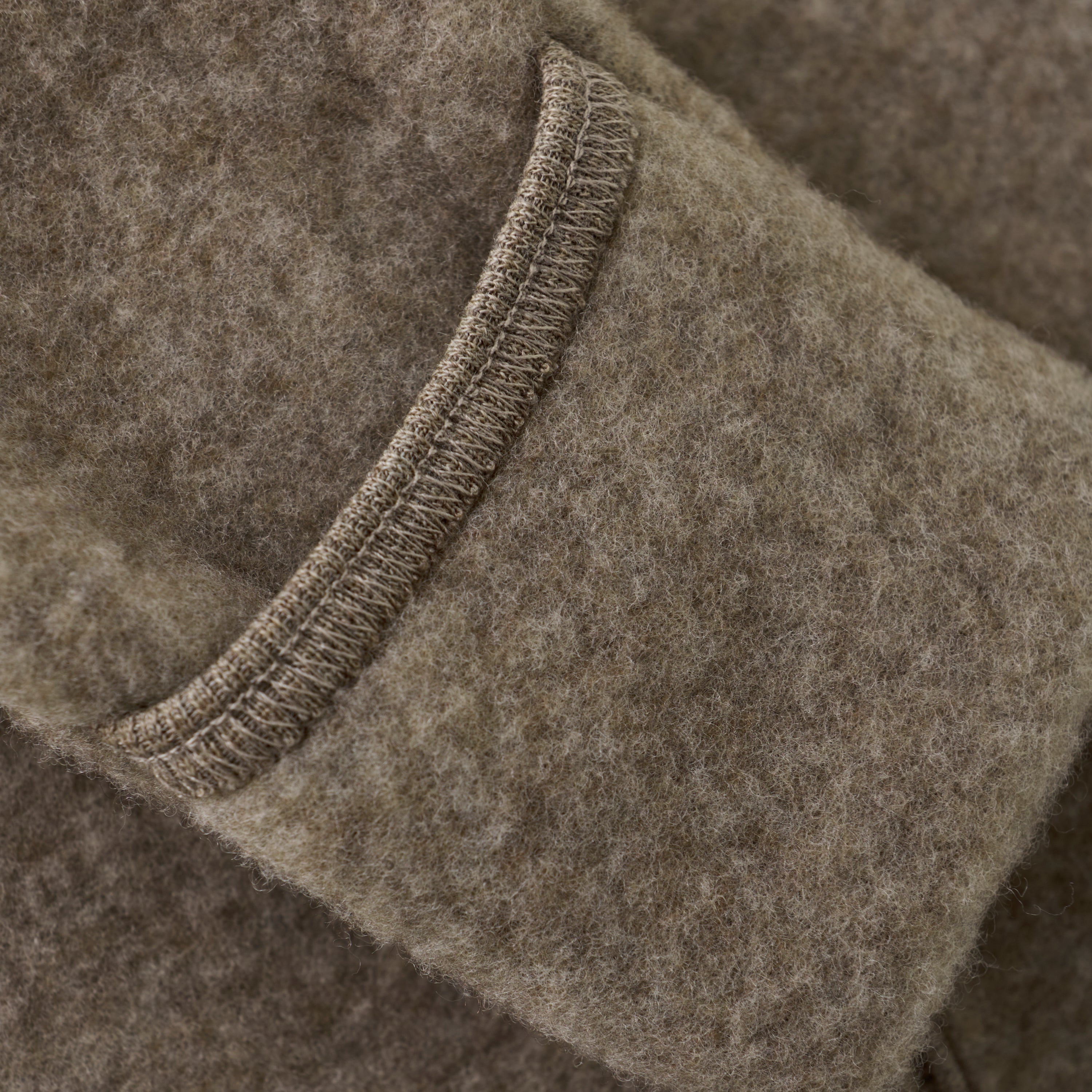 Huttelihut Pram Suit Wool Fleece - Savannah Melange Detailfoto